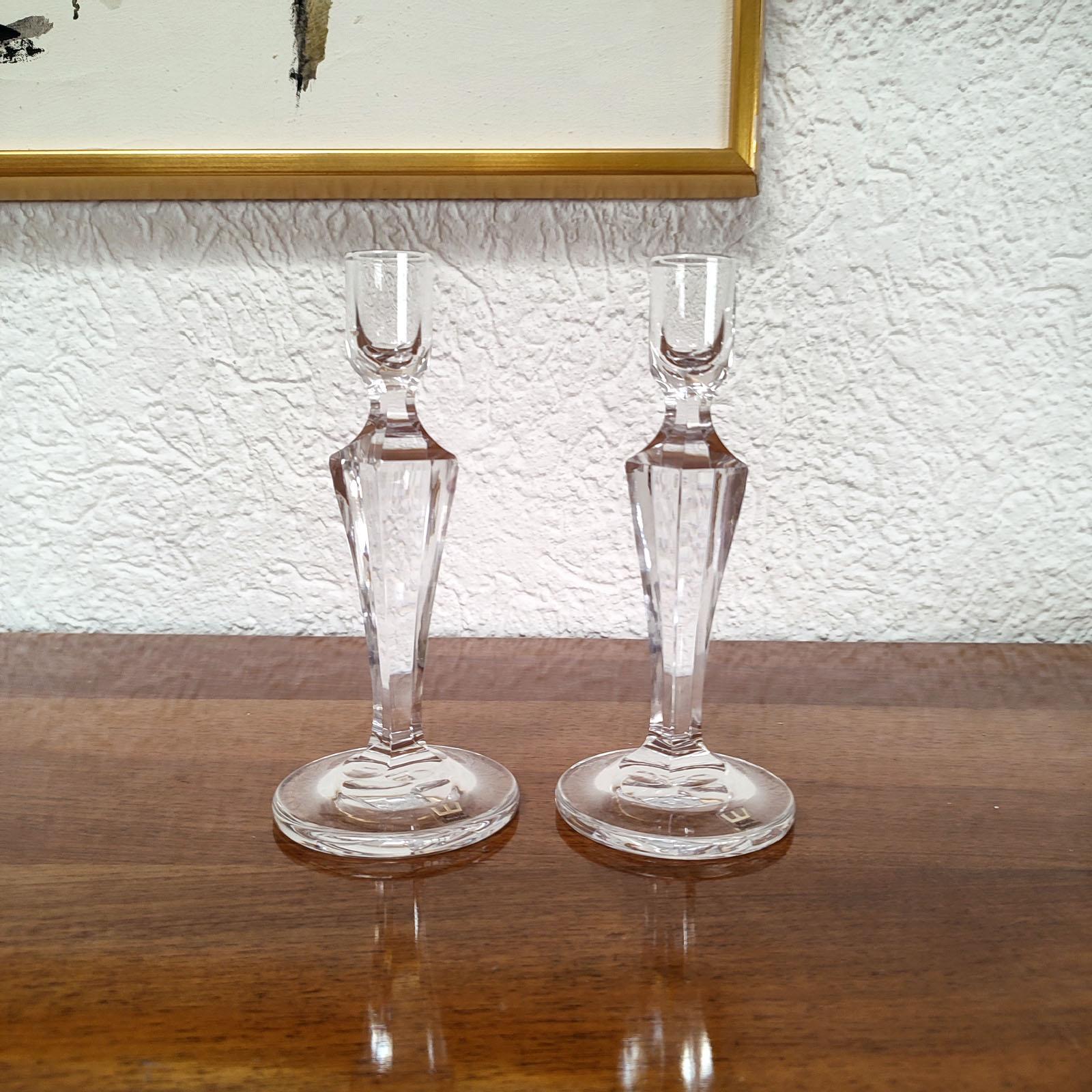 Suédois Kosta Boda Bougeoirs en cristal vintage en vente
