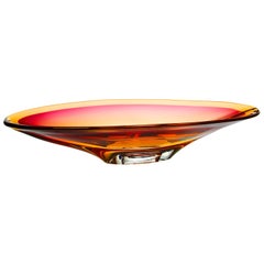 Kosta Boda Vision - Plat en ambre rose