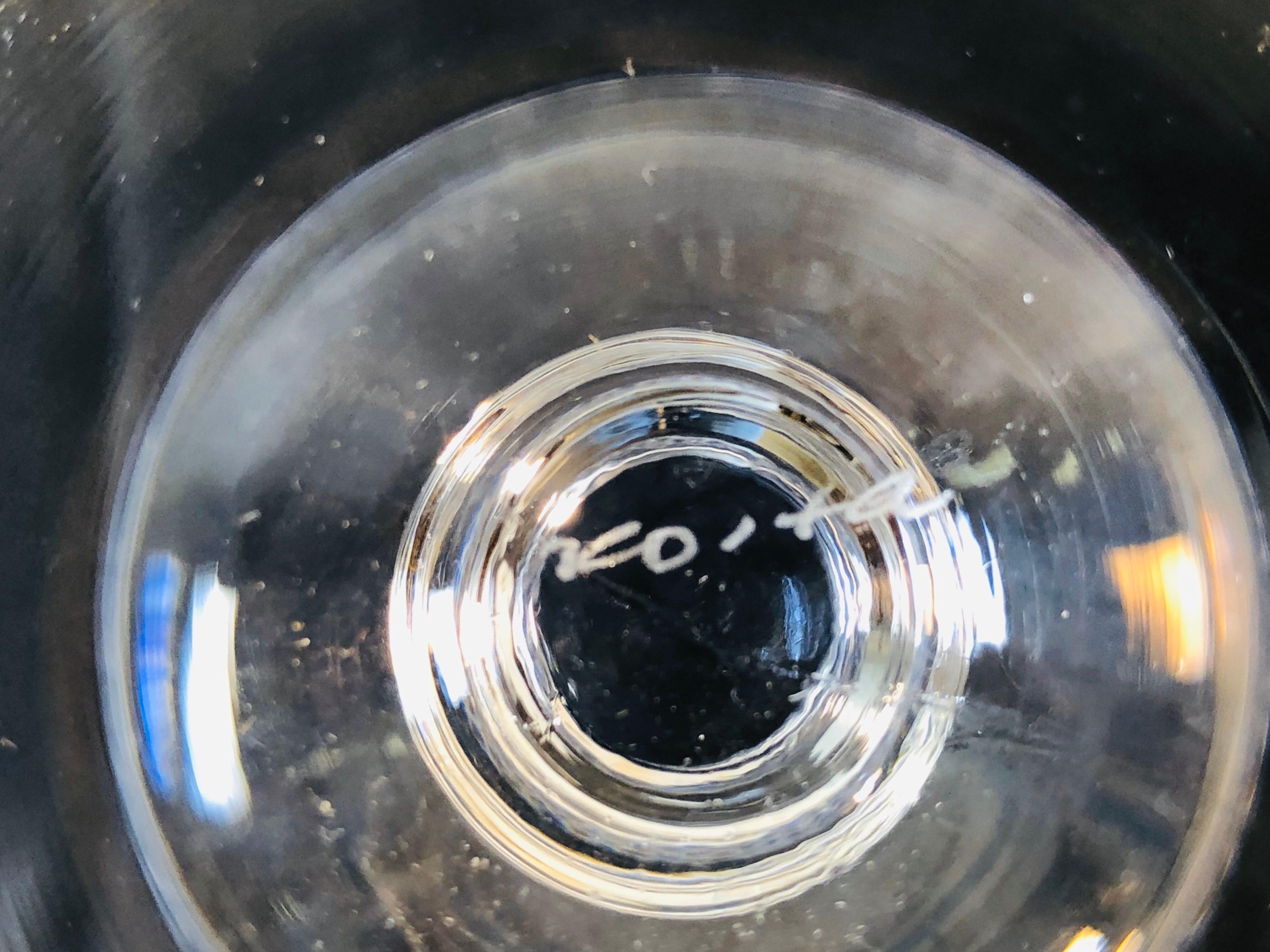 20th Century Kosta Boda Wheel-Cut Small Liquor Glass Stems, Set of 10 For Sale