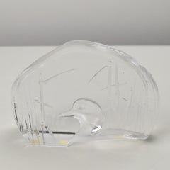 Kosta Collection Mats Jonasson Escultura de cristal Pato Pisapapeles Arte Vidrio