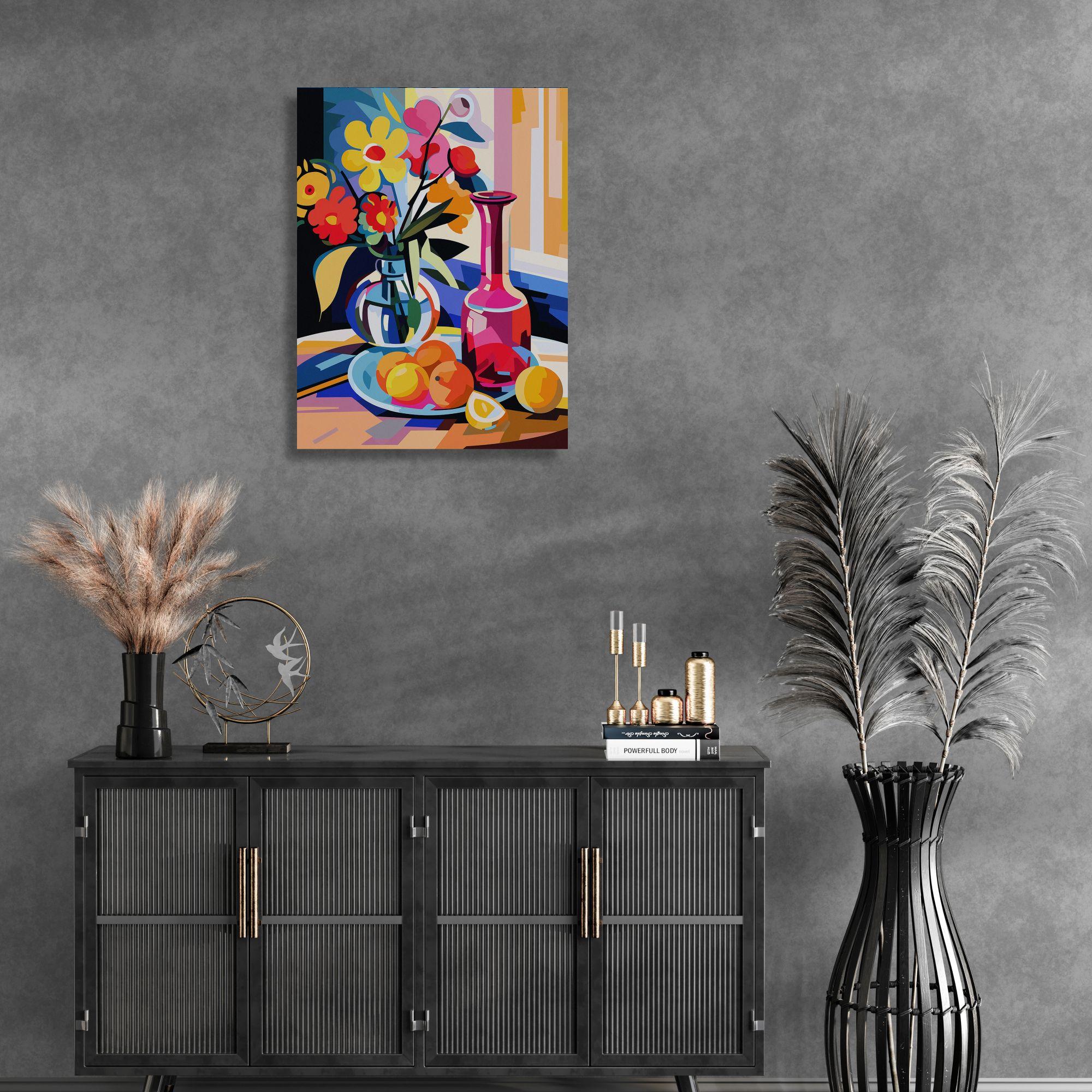 Abstraktes Stillleben 19, Gemälde, Acryl auf Leinwand (Sonstige Kunststile), Painting, von Kosta Morr