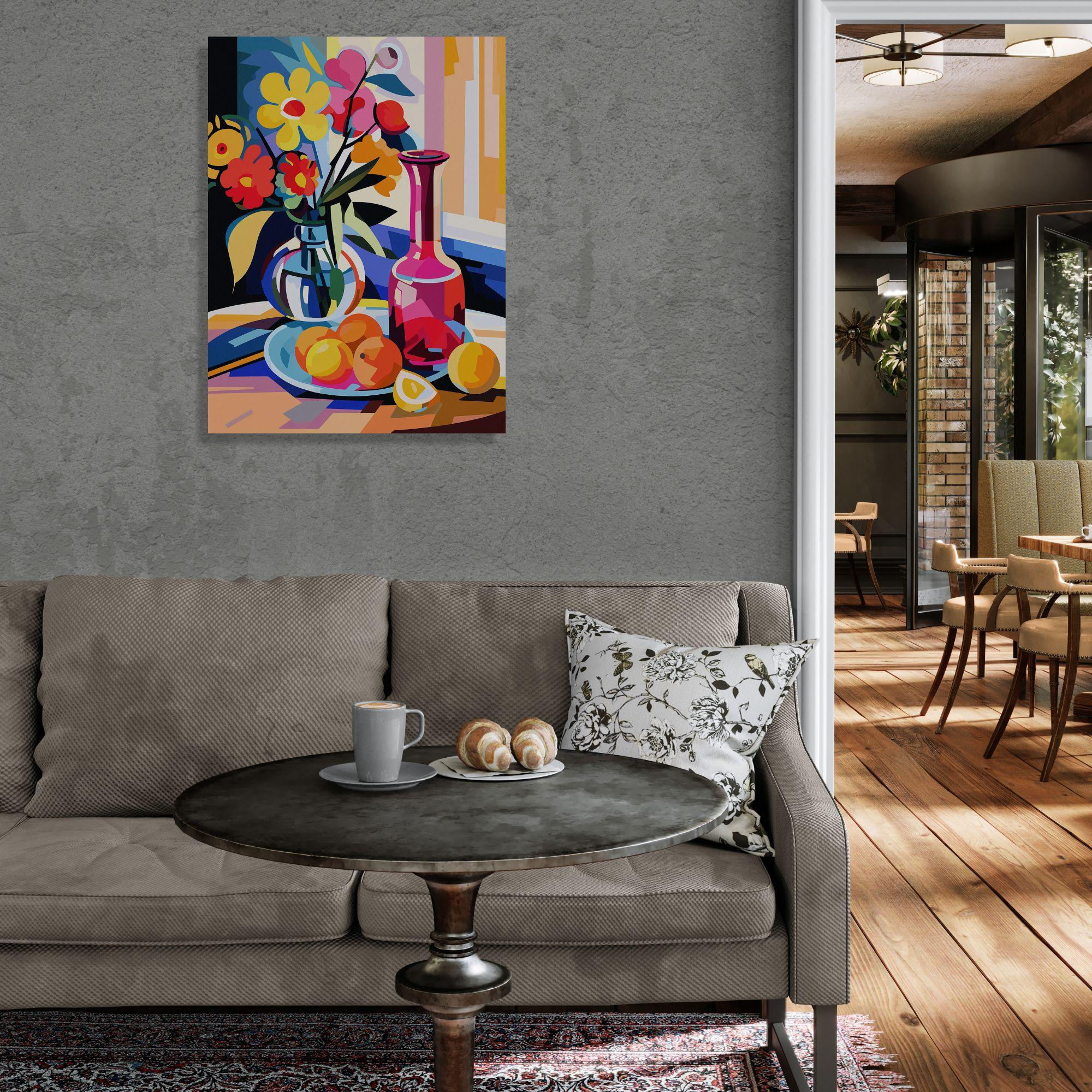 Abstraktes Stillleben 19, Gemälde, Acryl auf Leinwand im Angebot 1