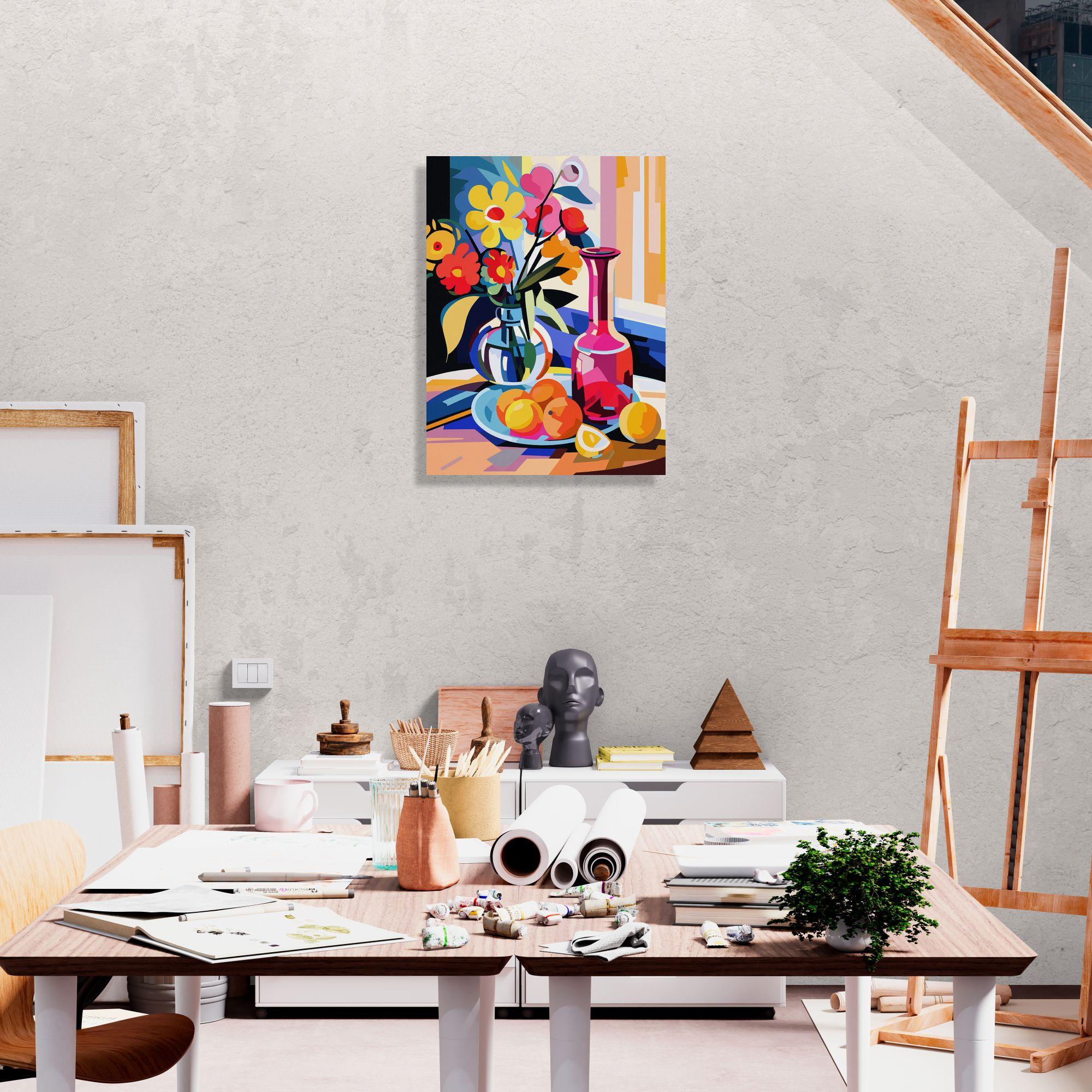 Abstraktes Stillleben 19, Gemälde, Acryl auf Leinwand im Angebot 2