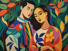 Couple, Painting, Acrylic on Canvas