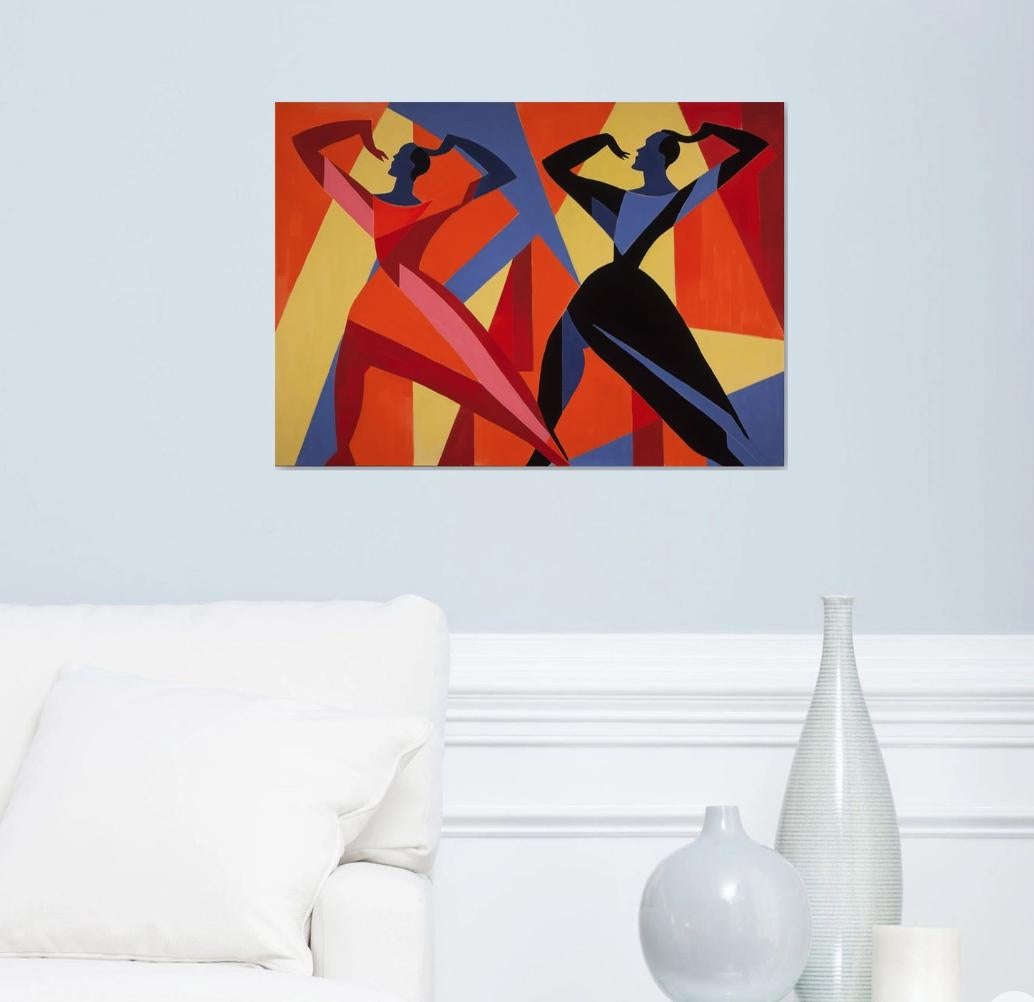 Bailarinas 3, Pintura, Acrílico sobre lienzo - Painting Minimalista de Kosta Morr