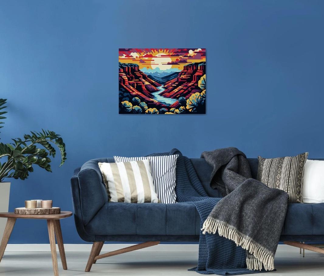 Grand Canyon, Painting, Acrylic on Canvas For Sale 1