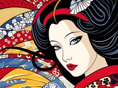 Japanese woman 2, Painting, Acrylic on Canvas