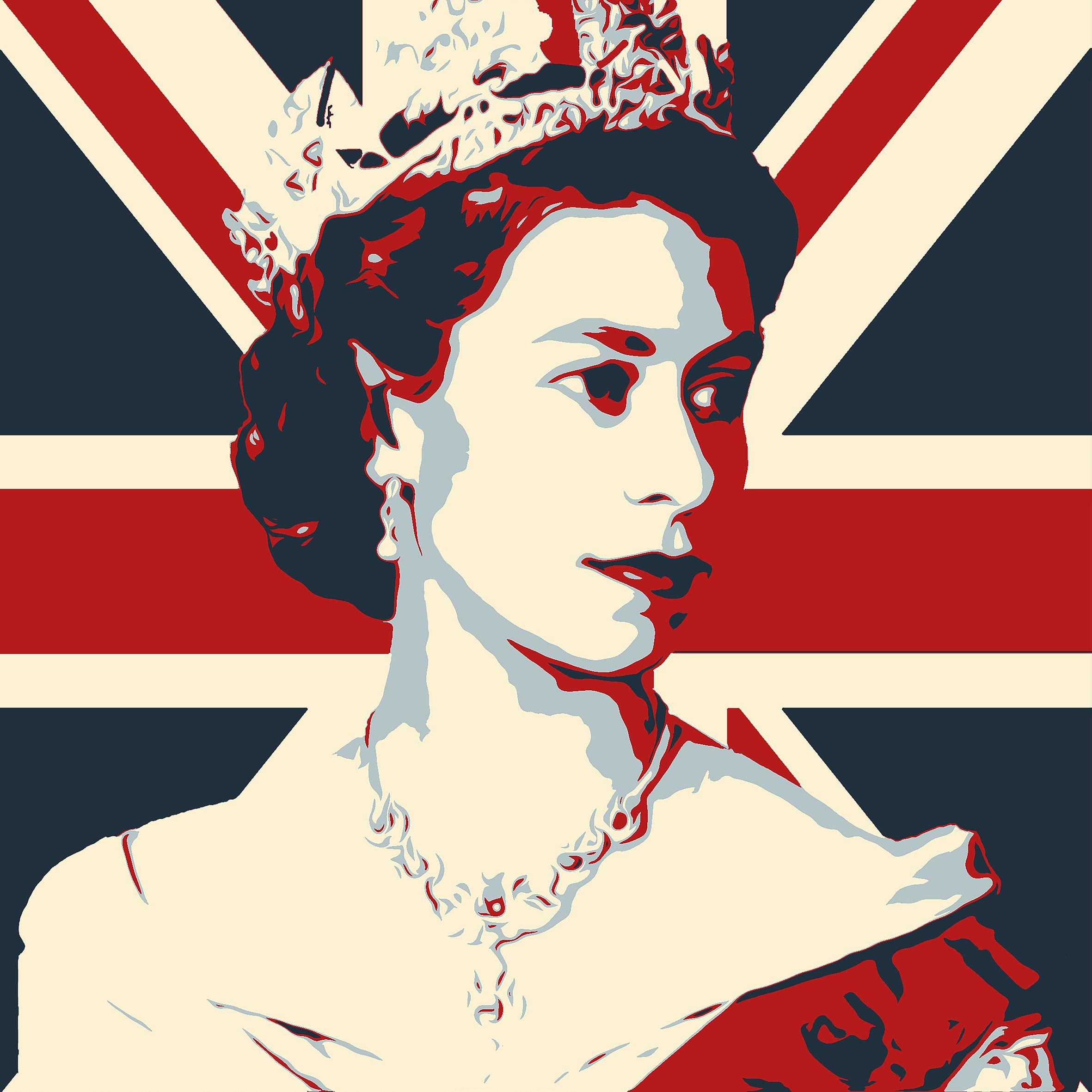 The painting will be sent in a tube.    The original painting "Queen Elizabeth II" was created with colourful acrylic paints on a standard canvas. Ideal for your home, living room, dining room, bedroom or office.    The size of this particular