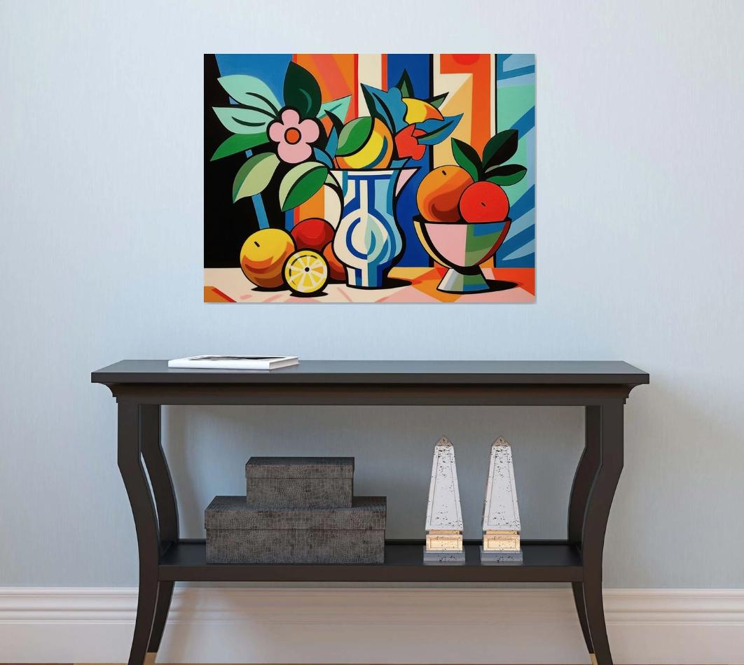 Vibrante nature morte 2, Peinture, Acrylique sur toile - Impressionnisme Painting par Kosta Morr