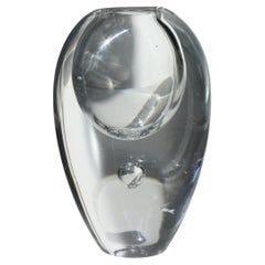 Kosta Sculptural Optical Glass Vase, Attributed to Vicke Lindstrand, 1950s