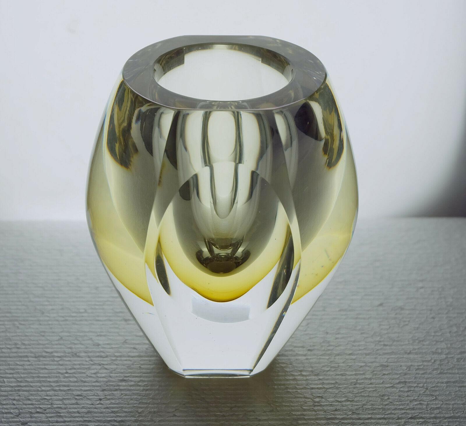 Glass Kosta Sweden Ventana Vase Mona Morales Schildt For Sale