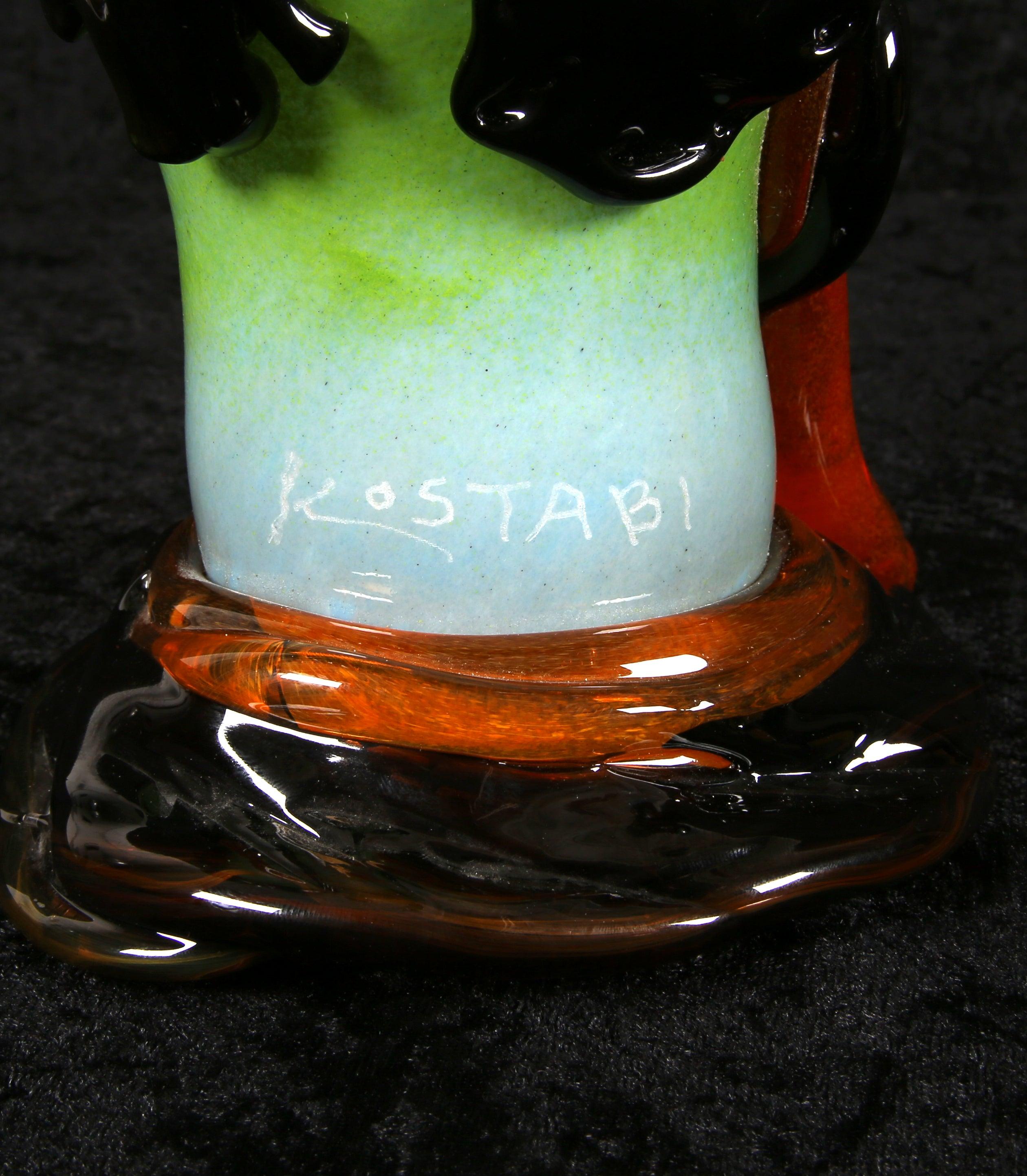 Escultura de cristal de Murano Rostro abstracto Hecho a mano por Paul Kostabi en venta 1