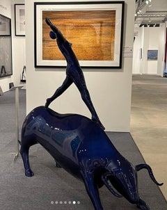 Pegnion (Taureau bleu) de Kostis Georgiou - Sculpture figurative