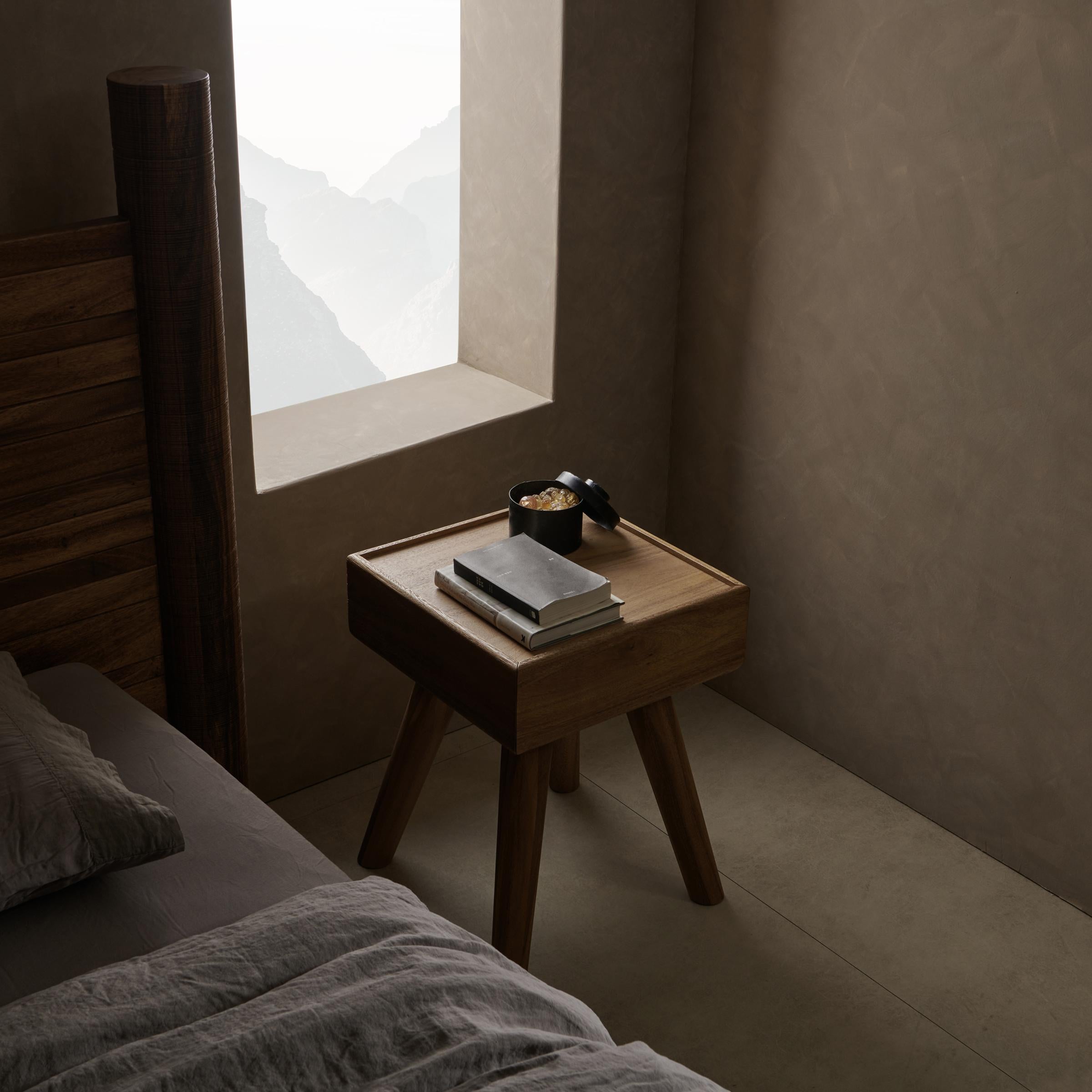 Kota Beside Table by DAaZ
Dimensions: D 45 x W 45 x H 58 cm.
Materials: Albizzia wood.


DAaZ Furniture honors the spirit of adventure. We embrace the escape of the ordinary and revel in the magic that’s found in the unexpected. Our artistic ability