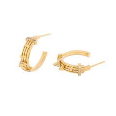 Koto Creolen aus 18 Karat Gold mit Diamanten