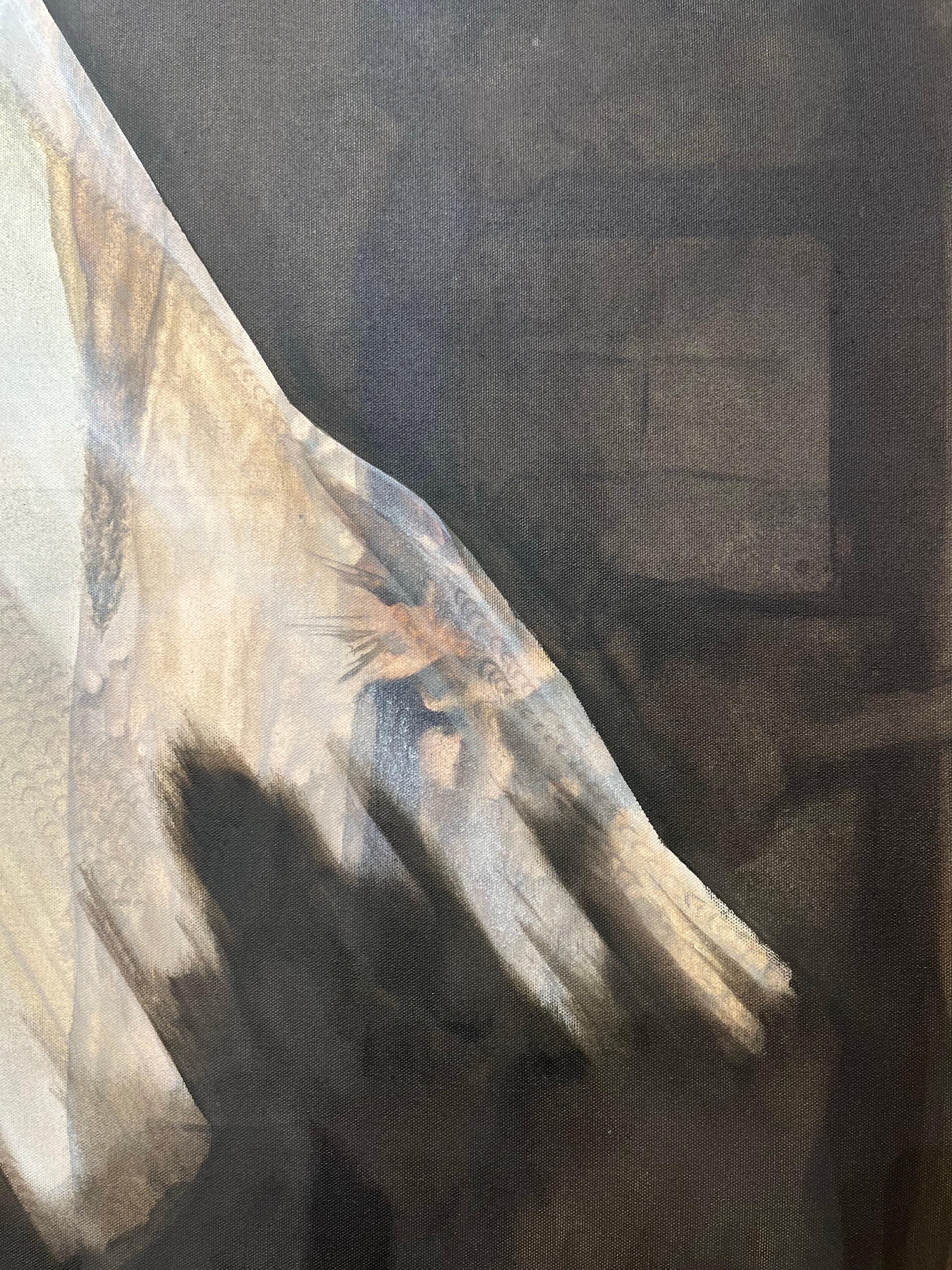 Zeitgenössische Öl-auf-Leinwand-Malerei zwischen Abstraktion und Figuration – Painting von Kotryna Onaitytė