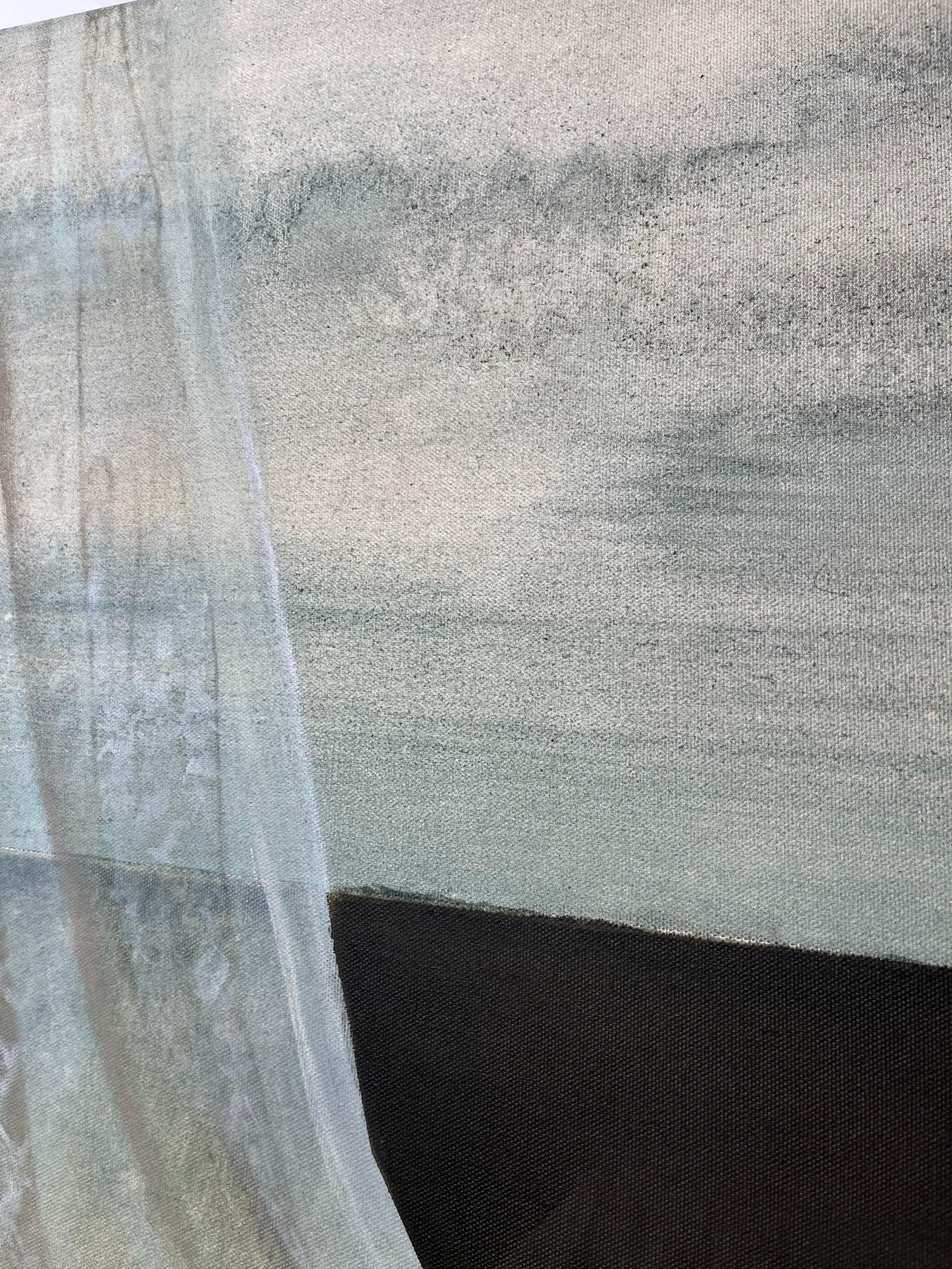 Zeitgenössische Öl-auf-Leinwand-Malerei zwischen Abstraktion und Figuration im Angebot 3