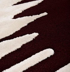 Kotta Ivory & Brown Area Rug in Hand-Tufted Wool & Botanical Silk