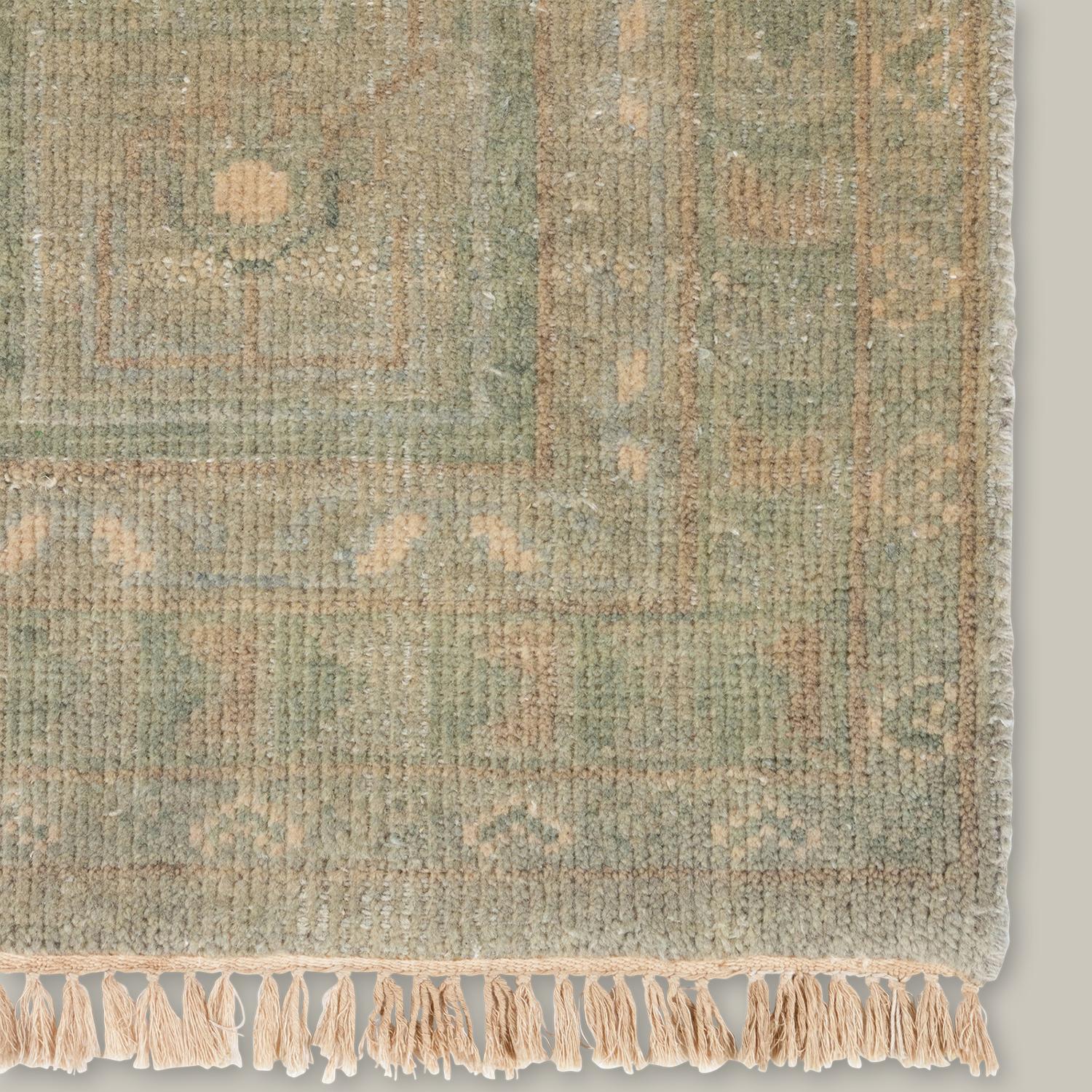 Imagine finding the most beautiful heirloom rug at your favorite Parisian flea market—the rugs in the Kouang Collection all feel that bespoke. Delicate and high-end, the dusty palettes and the faintest ghosts of pattern are pulled from multiple