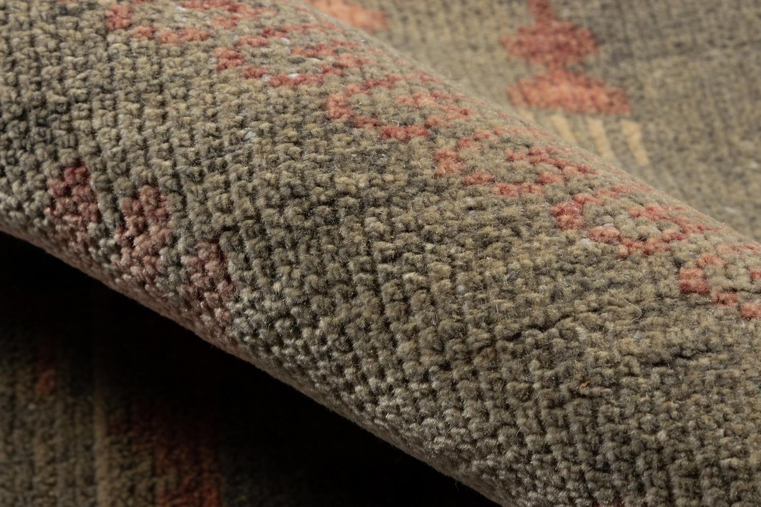Contemporary “Kouang Batucar” Bespoke, Handknotted Rug by Christiane Lemieux