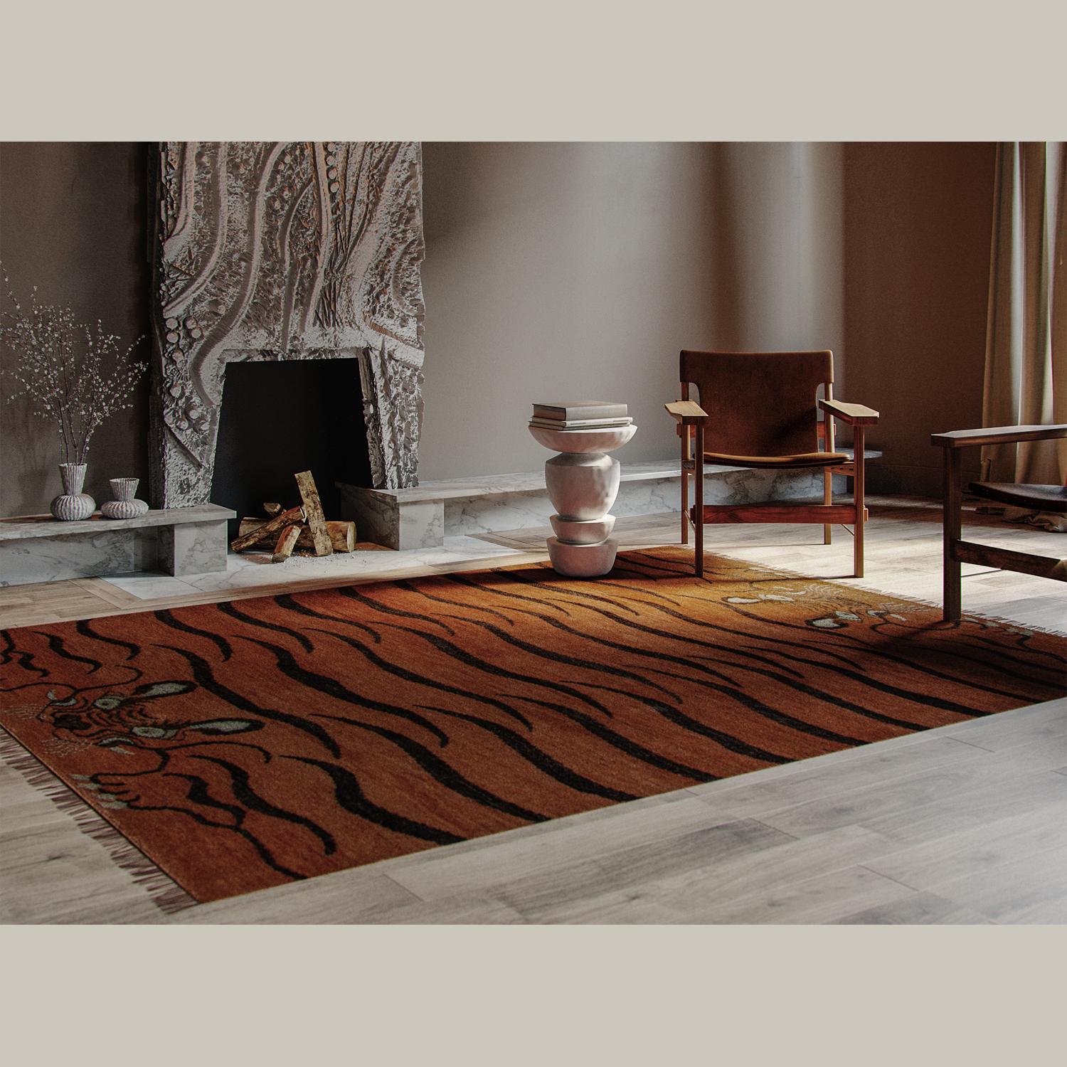 Wool “Kouang Tiala” Bespoke, Handknotted Rug by Christiane Lemieux For Sale
