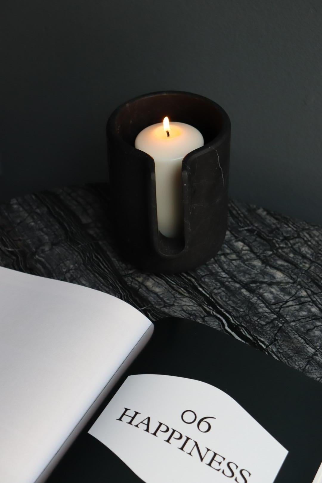 Contemporary Kouki Candleholder Black by Nendo for Editions Milano For Sale