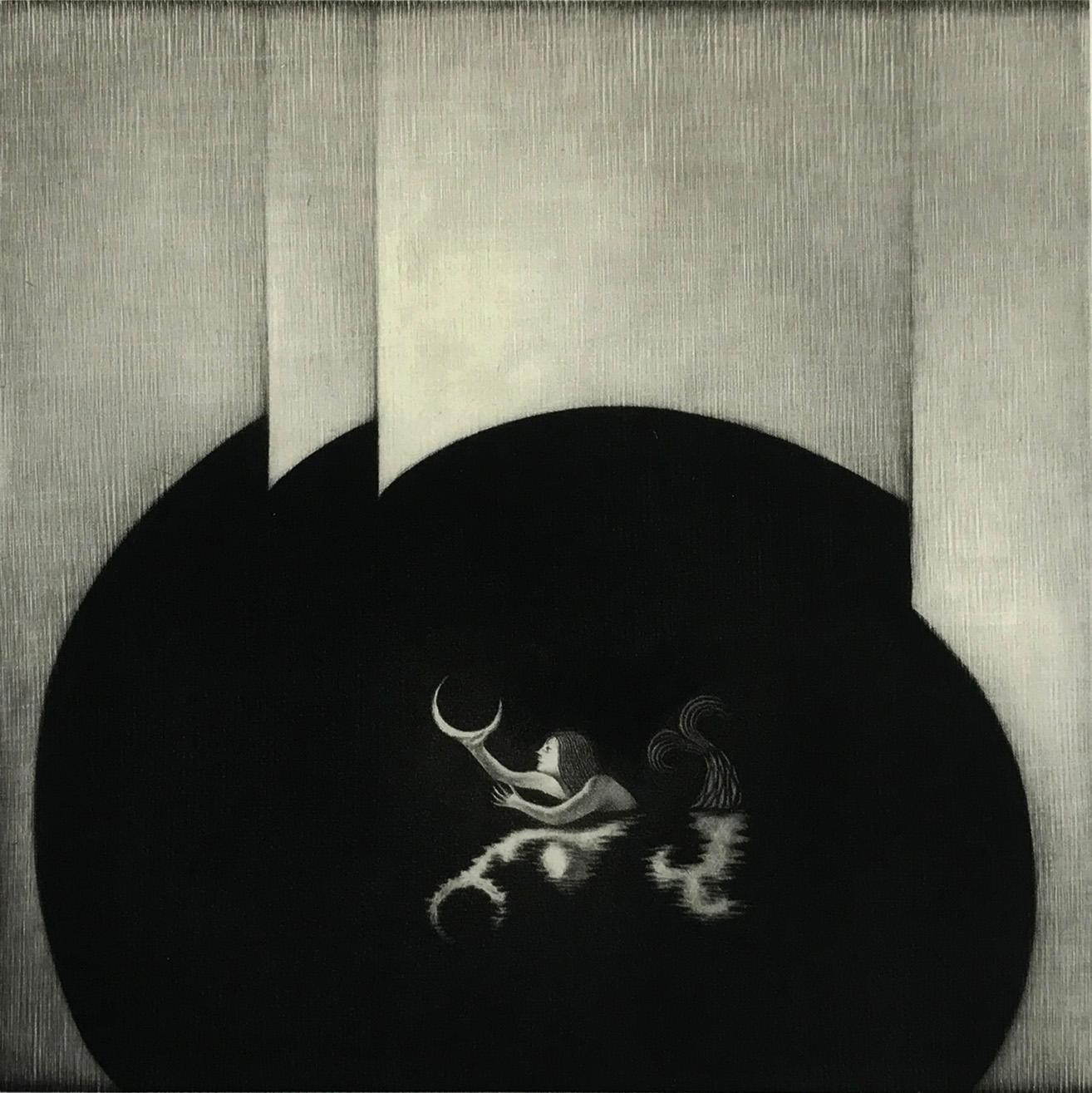 kouki Tsuritani Still-Life Print - She Picks Up the Moon