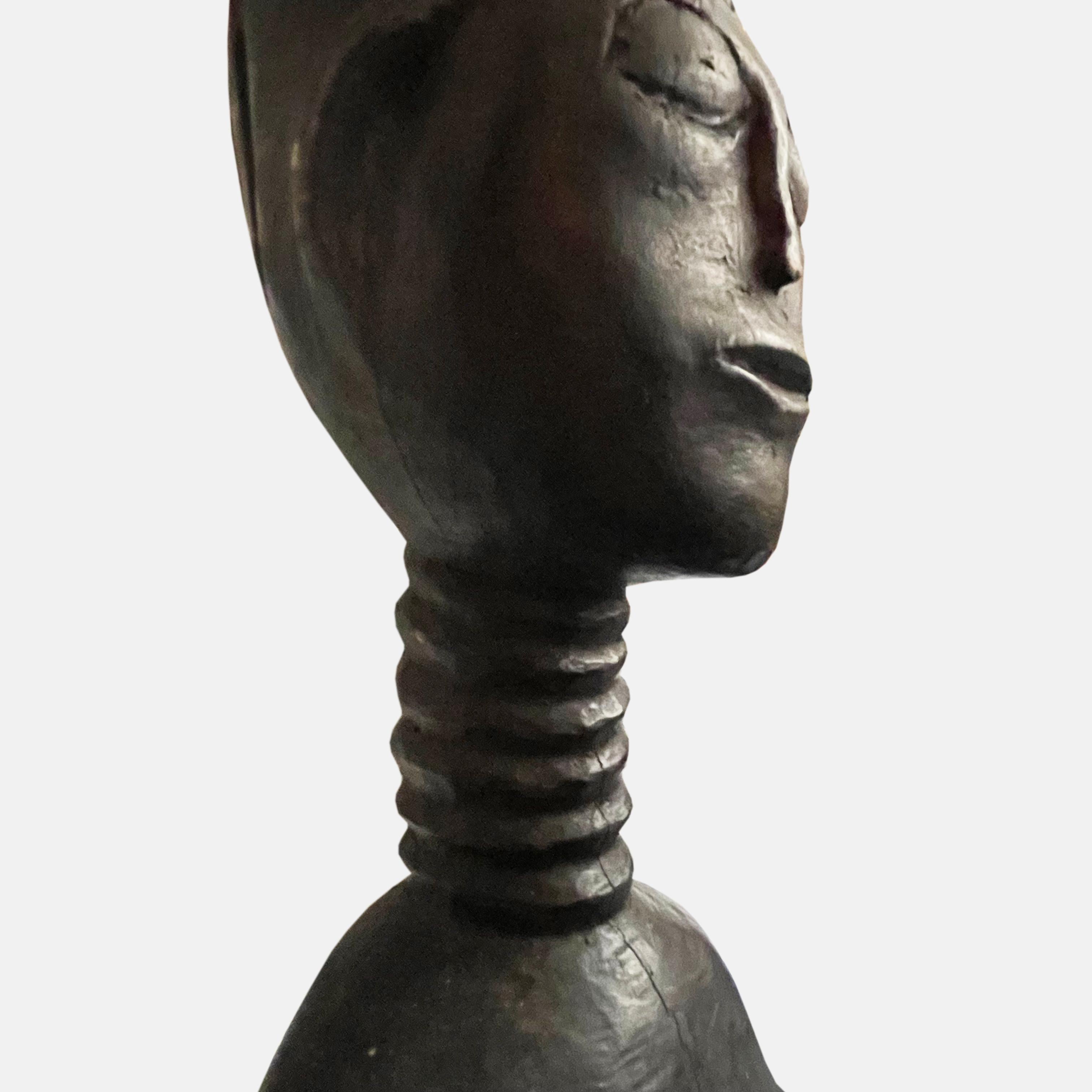 Koulango Female Ancestral Statue, Ivory Coast, Early 20th Century In Good Condition For Sale In London, GB