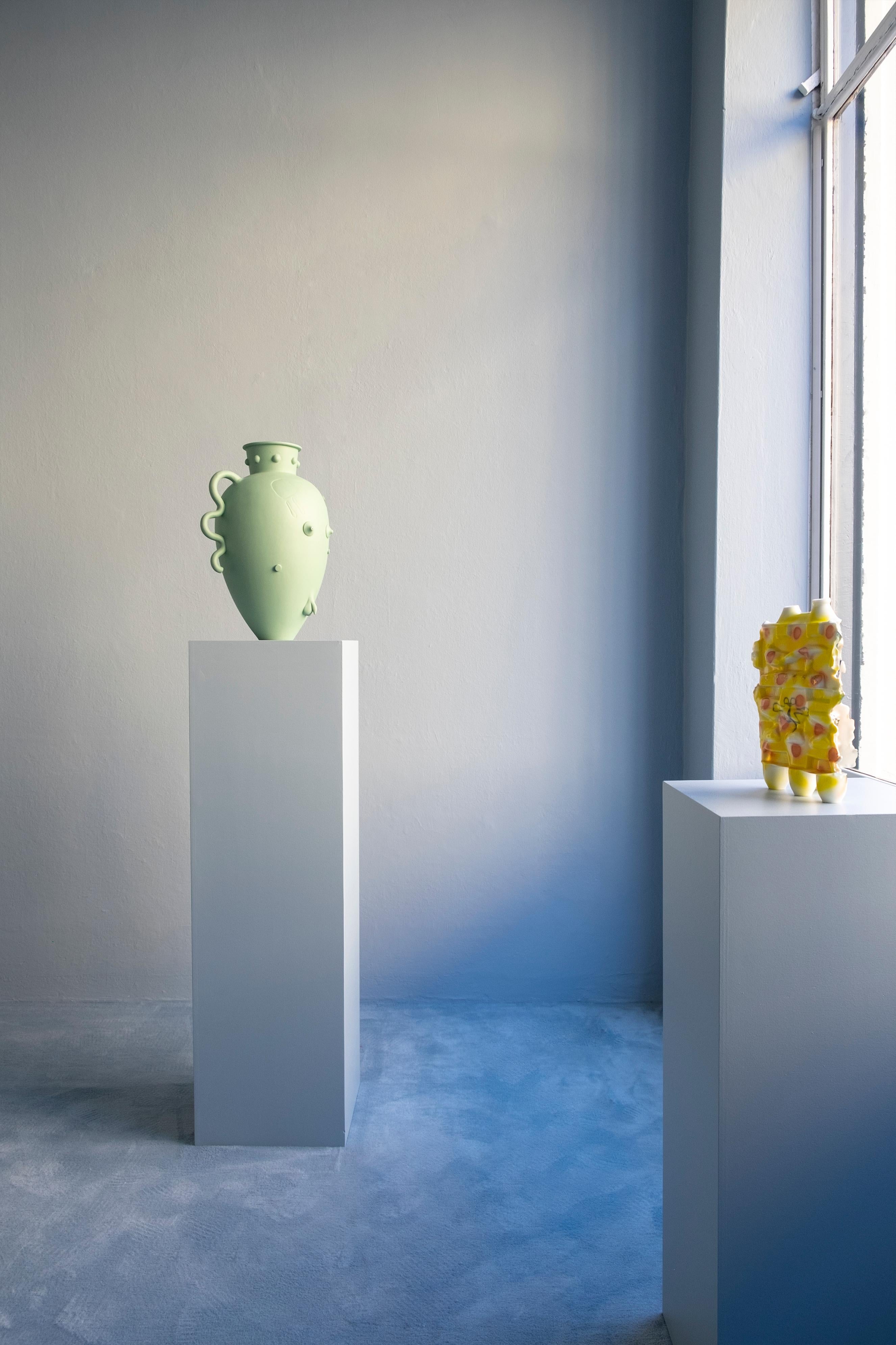 Unique 'Koulis, Eleusis' stoneware vase by Klaus Jurgen Schmidt For Sale 1
