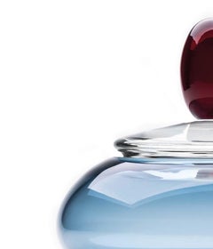 Kountess Red-Blue Container with Lid by Karim Rashid