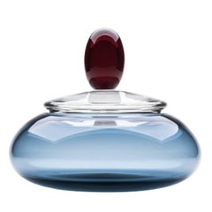Kountess Red-Blue Container with Lid by Karim Rashid