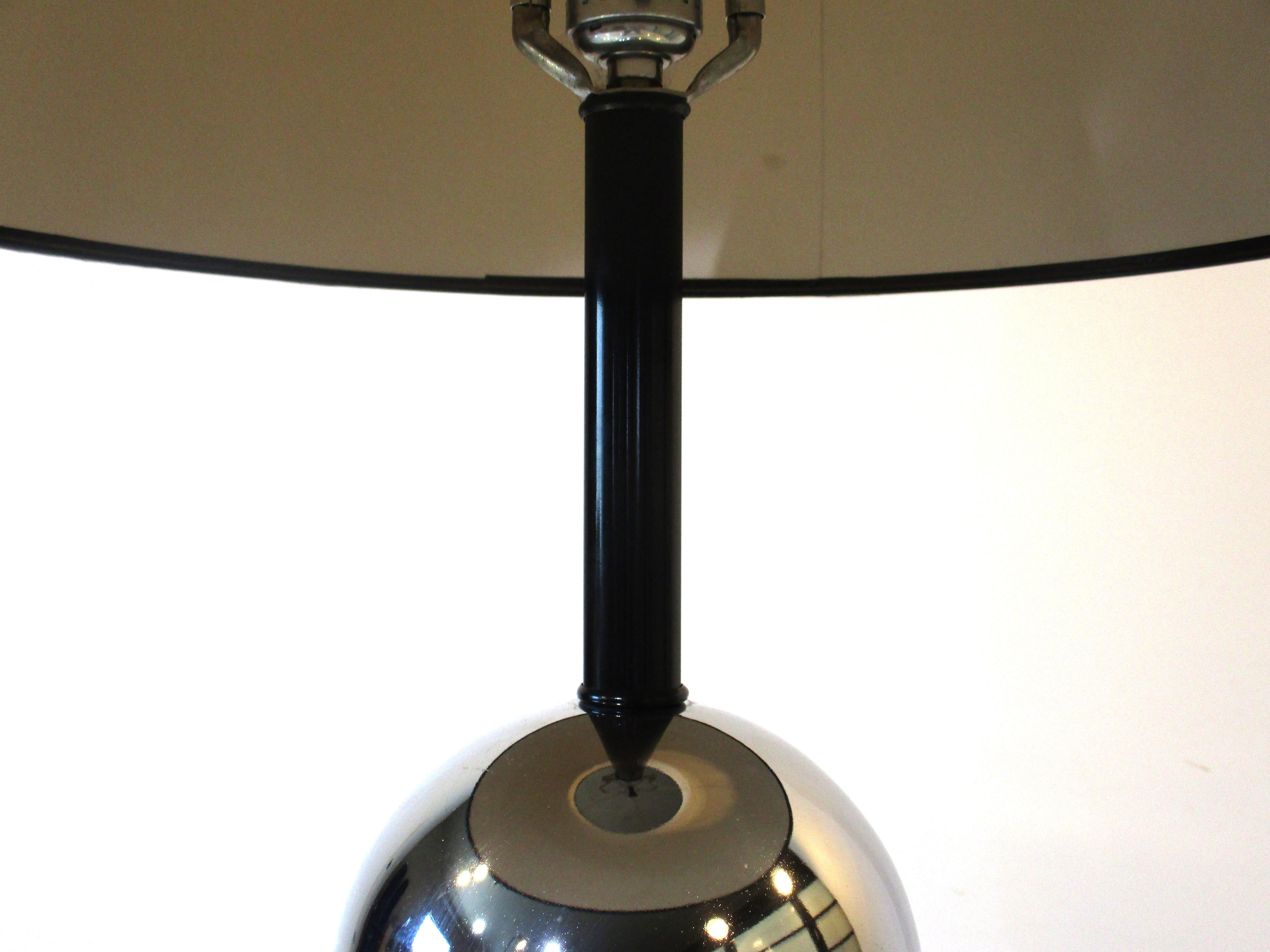 20th Century Kovacs Chrome Stacked Ball Table Lamp For Sale