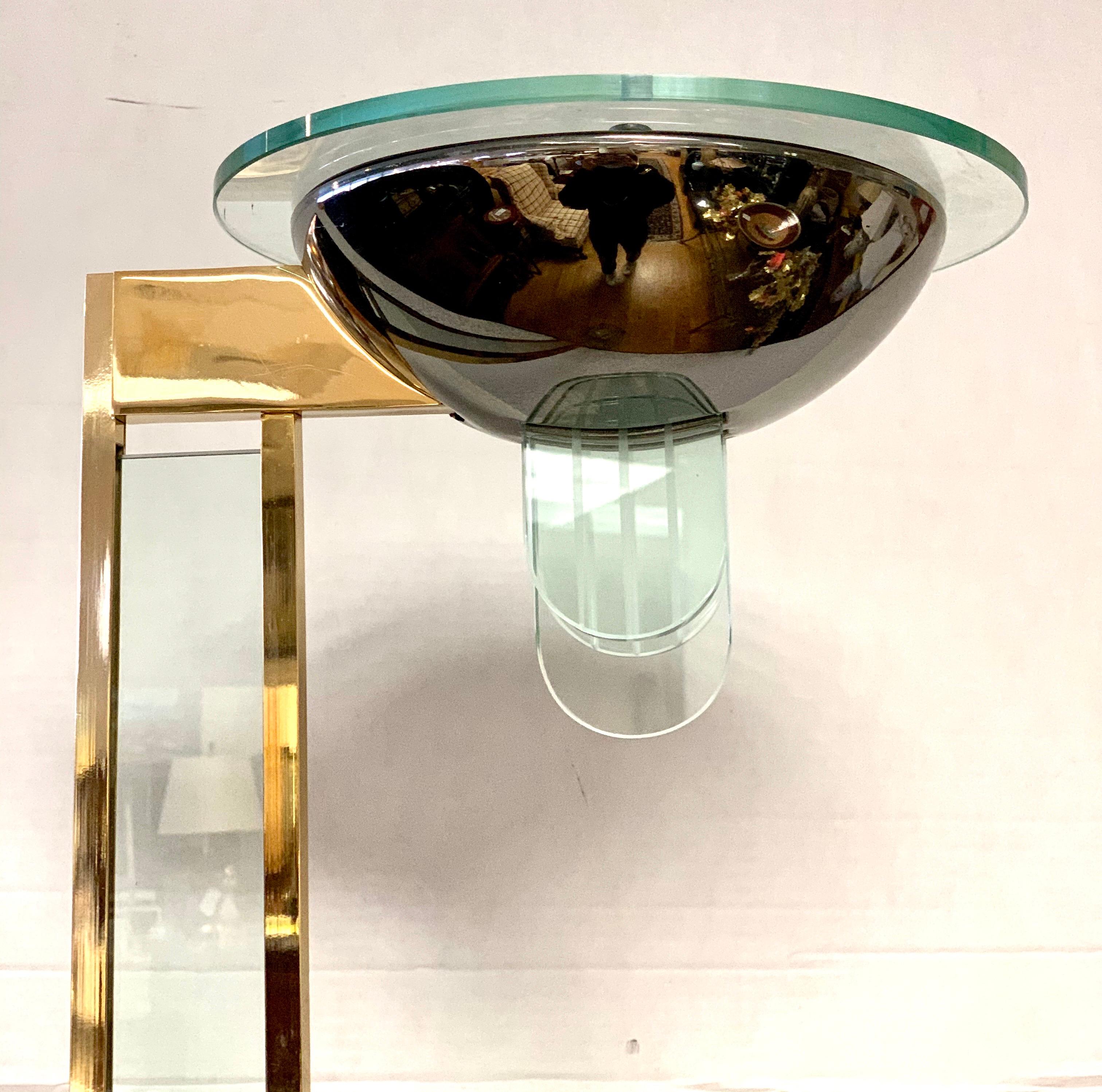 Metal Kovacs Mid-Century Modern Saturn Floor Lamp by Robert Sonneman