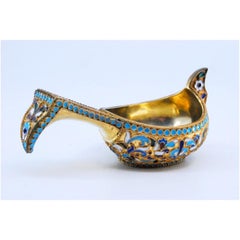 KOVSCH cloisonné silver cup in Russian style