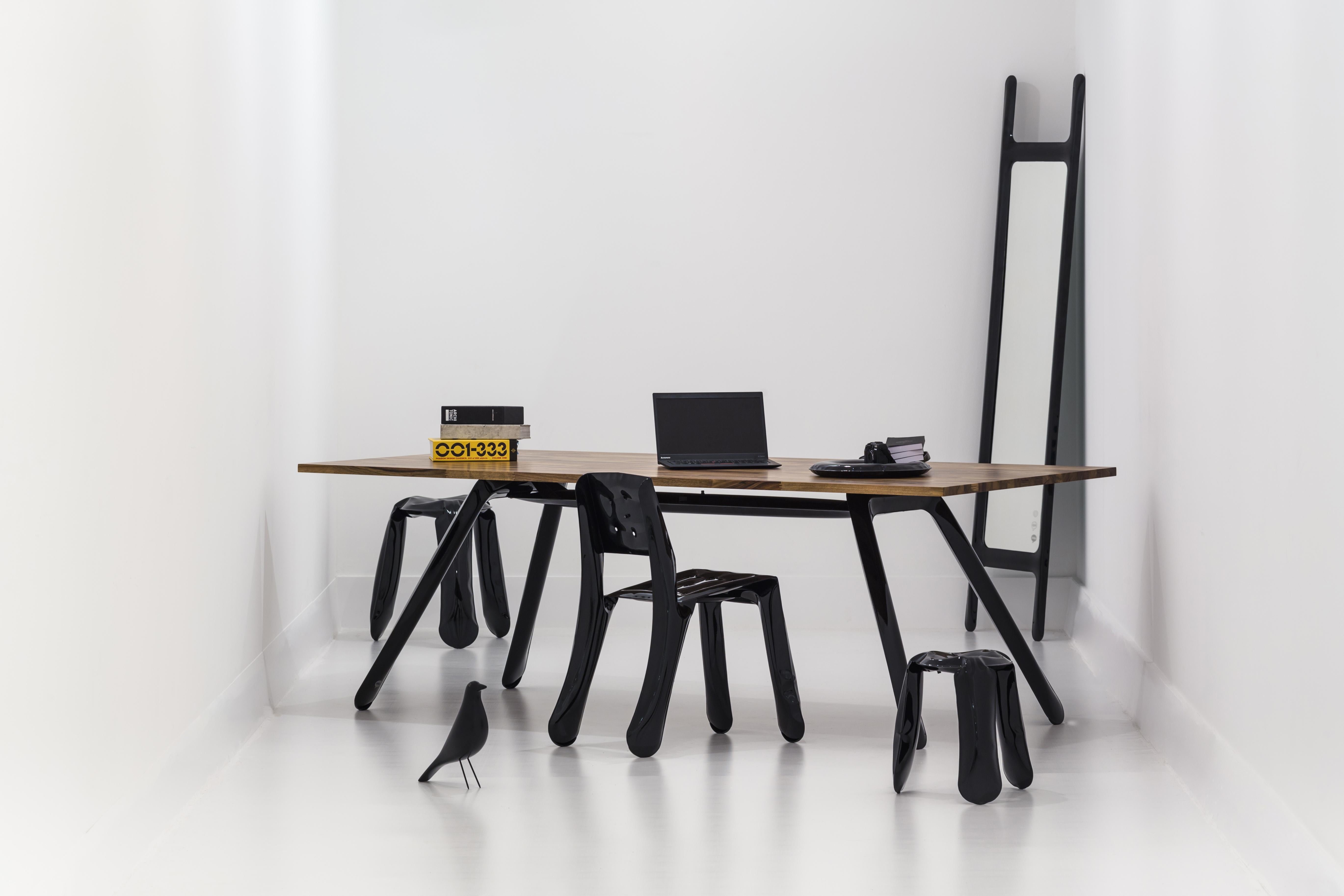 Modern Kozka Table Base in Graphite Steel by Zieta For Sale