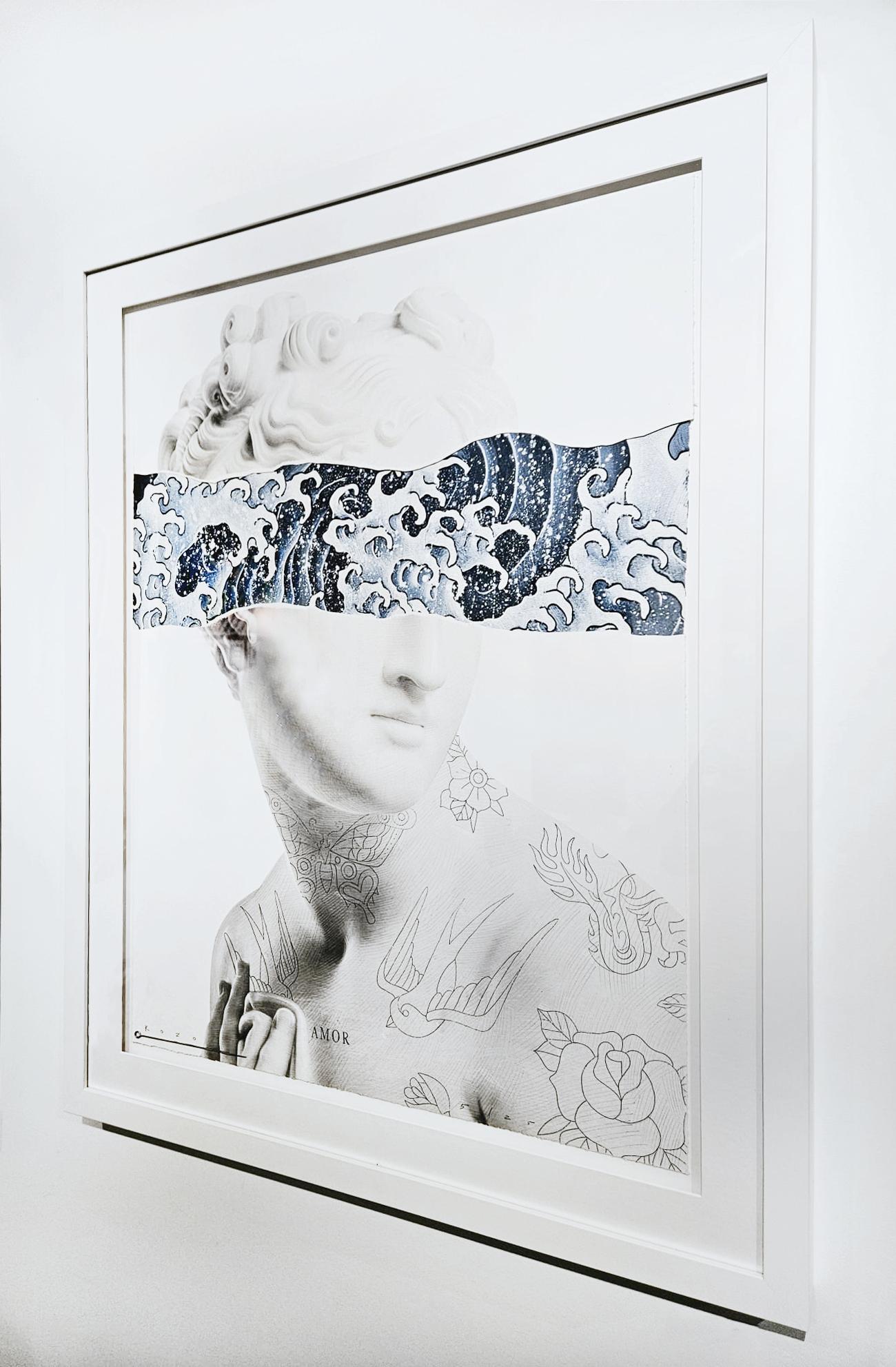 Artist:  , Kozo
Title:  Beauty of Chaos 
Medium:  Lithograph and Tattoo ink on paper
Unframed Dimensions:  30