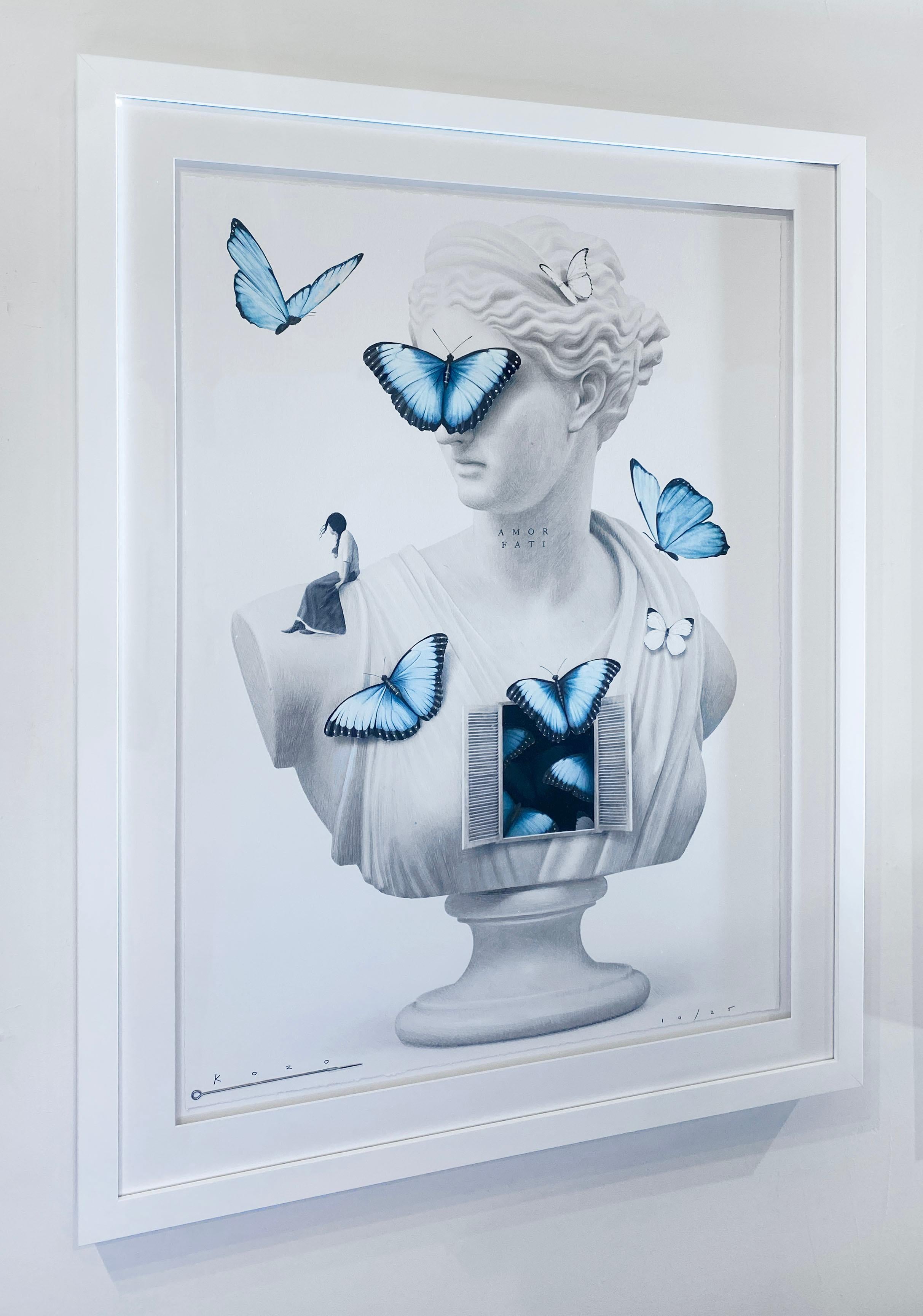 Artiste :  Kozo
Titre :  Vénus papillon 
Moyen :  Lithographie et encre de tatouage sur papier
Sans cadre Dimensions :  30