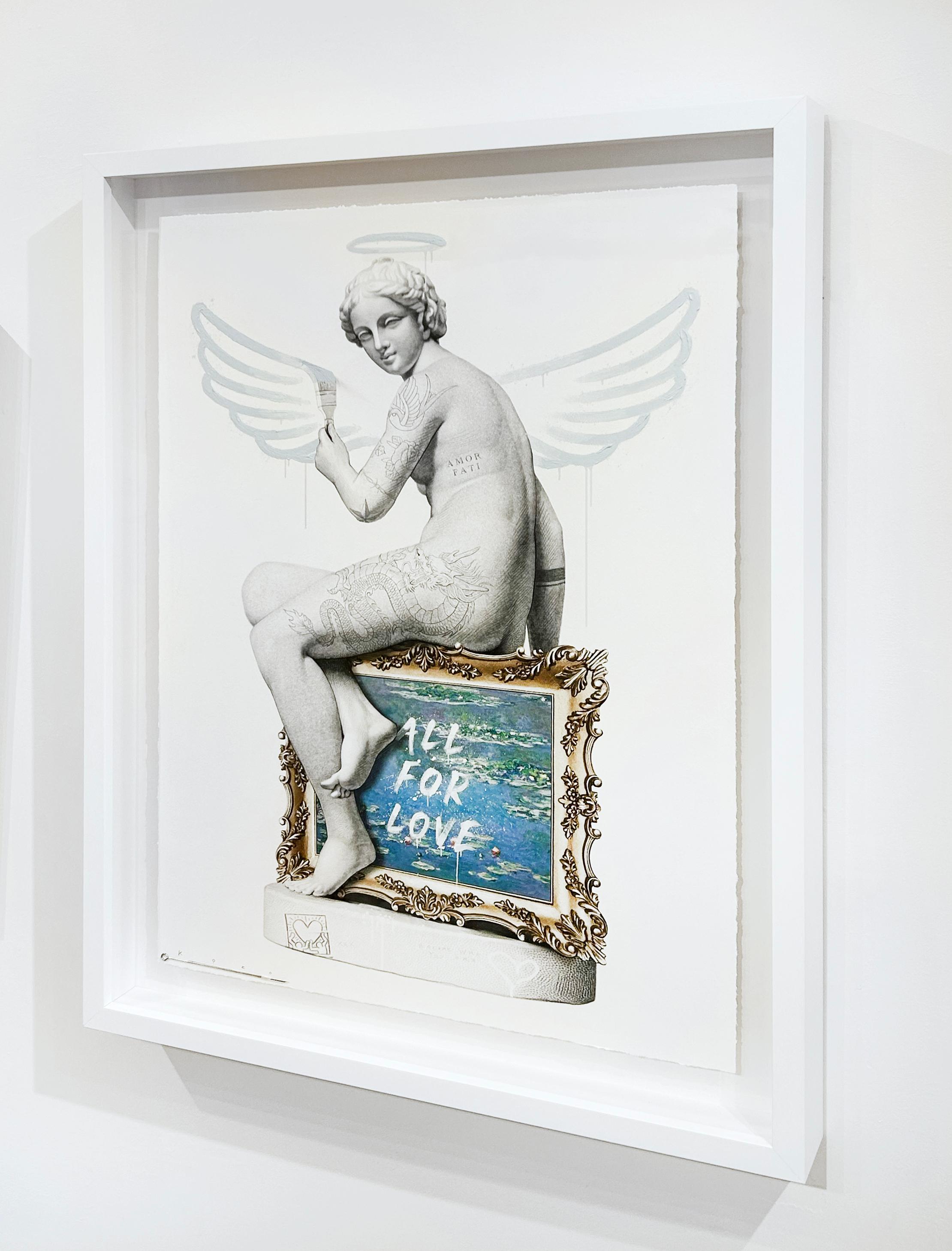 Artist:  , Kozo
Title:  Wings of Freedom
Date:  2025
Medium:  Lithograph and mixed media with tattoo ink on paper
Unframed Dimensions:  30