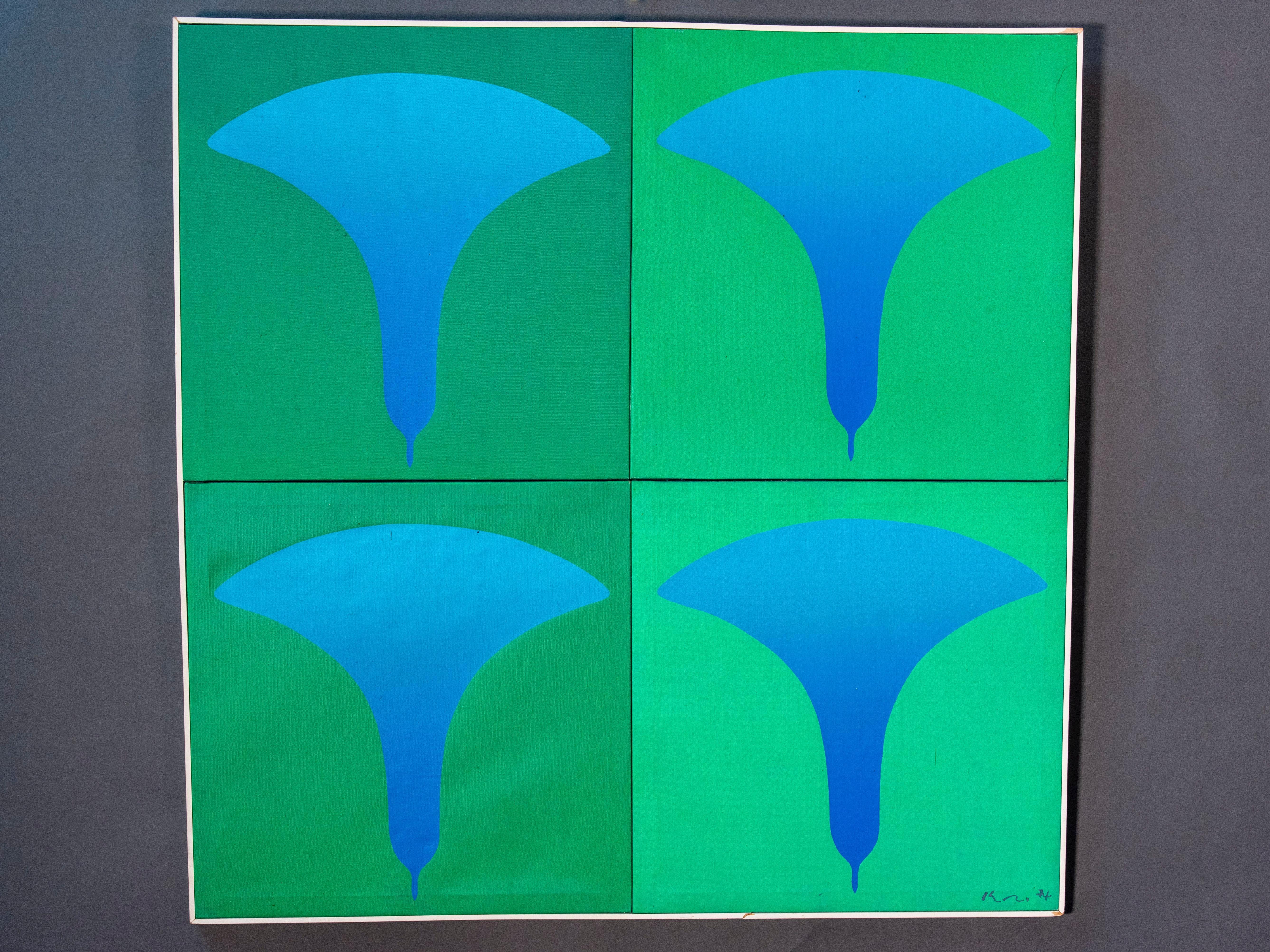 Contemporary Abstract Oriental Signed Painting For Sale 4