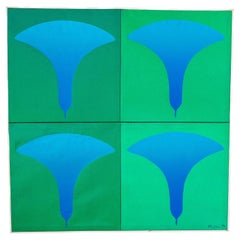 Contemporary Abstract Oriental Signed Painting