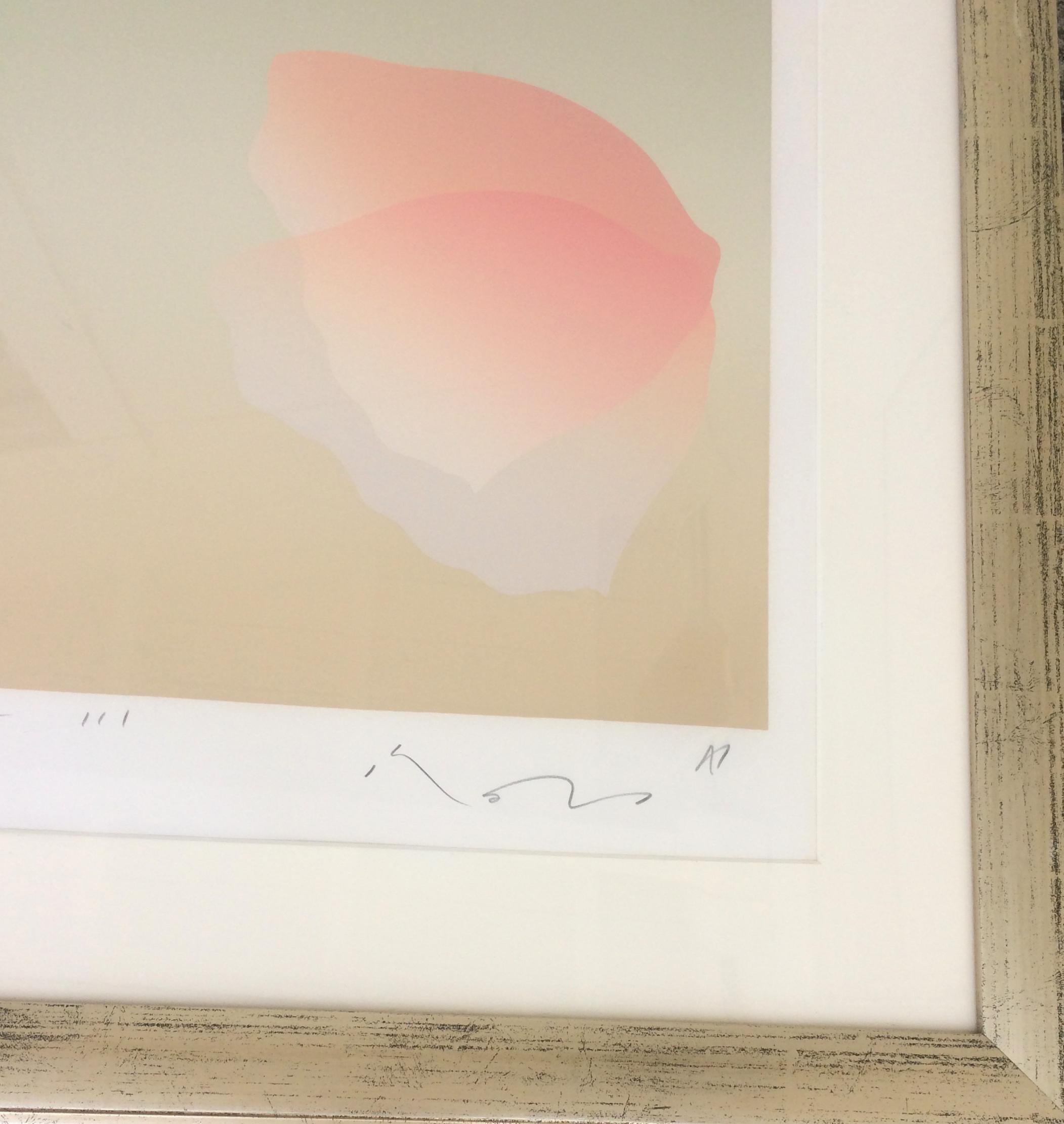 Eclosion Birth Rose Series III Silkscreen  - Print by Kozo Inoue