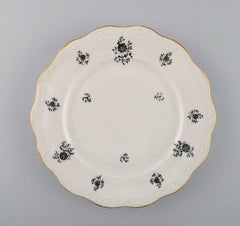 KPM, Copenhagen, 11 Rubens Lunch Plates in Porcelain with Floral Motifs, 1940s