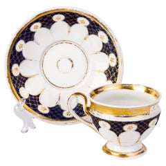 Antique KPM Berlin German Fine Gilt Porcelain Cup & Saucer ca. 1835 19th Century 