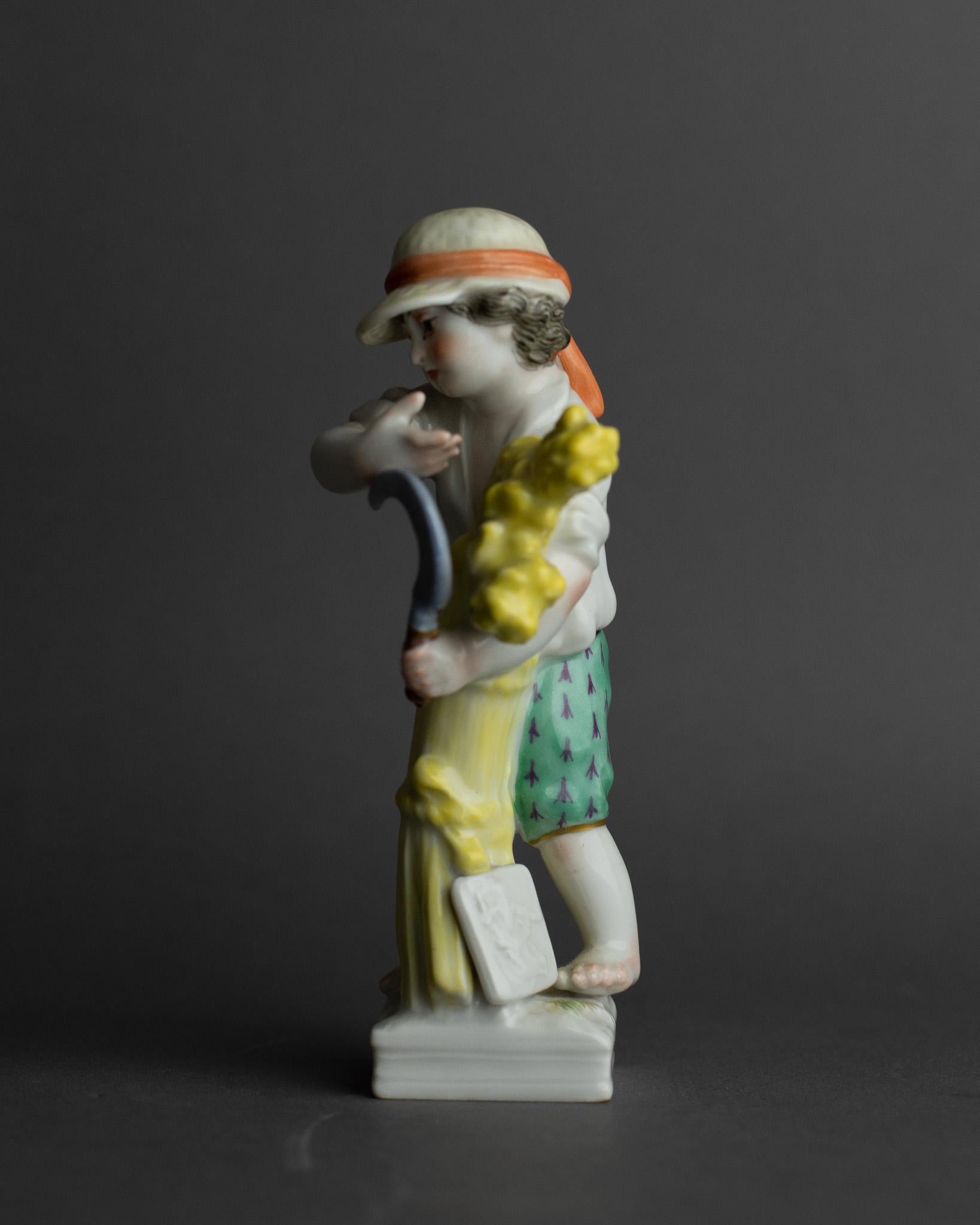 Baroque Kpm Berlin Meyer Zodiac Boy Virgo Porcelain Figurine For Sale