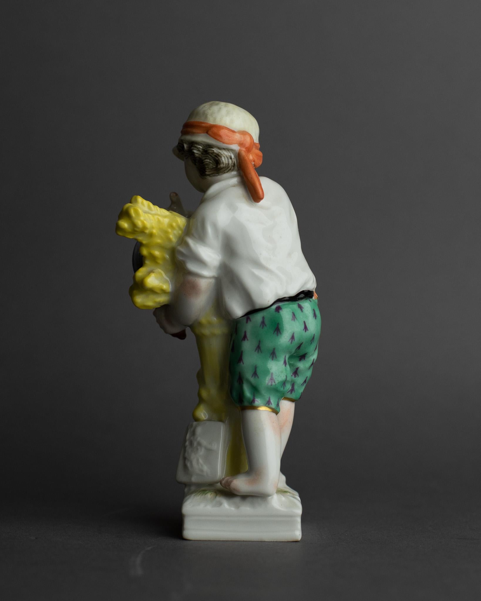 German Kpm Berlin Meyer Zodiac Boy Virgo Porcelain Figurine For Sale