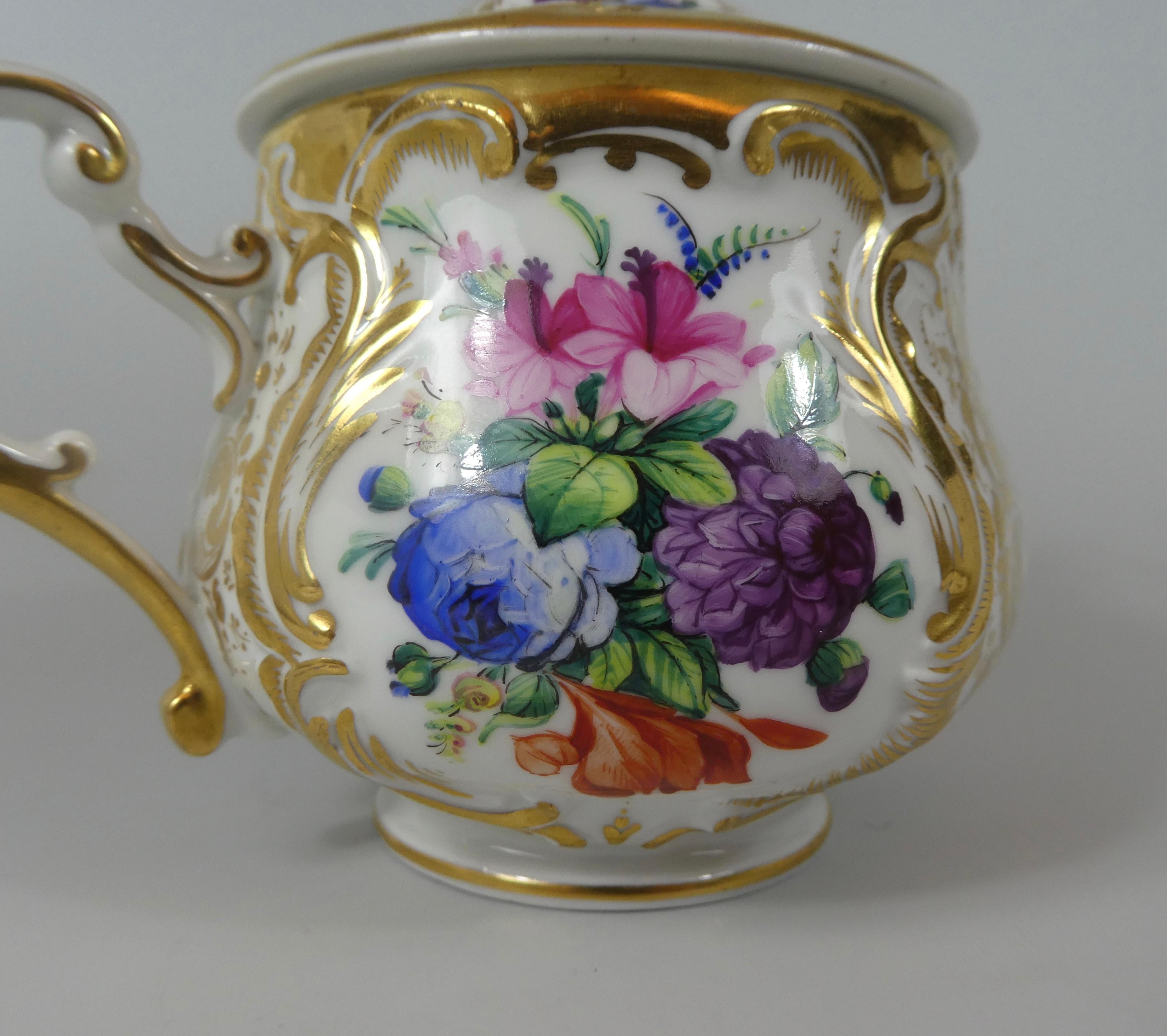 KPM Berlin Porcelain Chocolate Cup, Cover and Stand, circa 1860 3