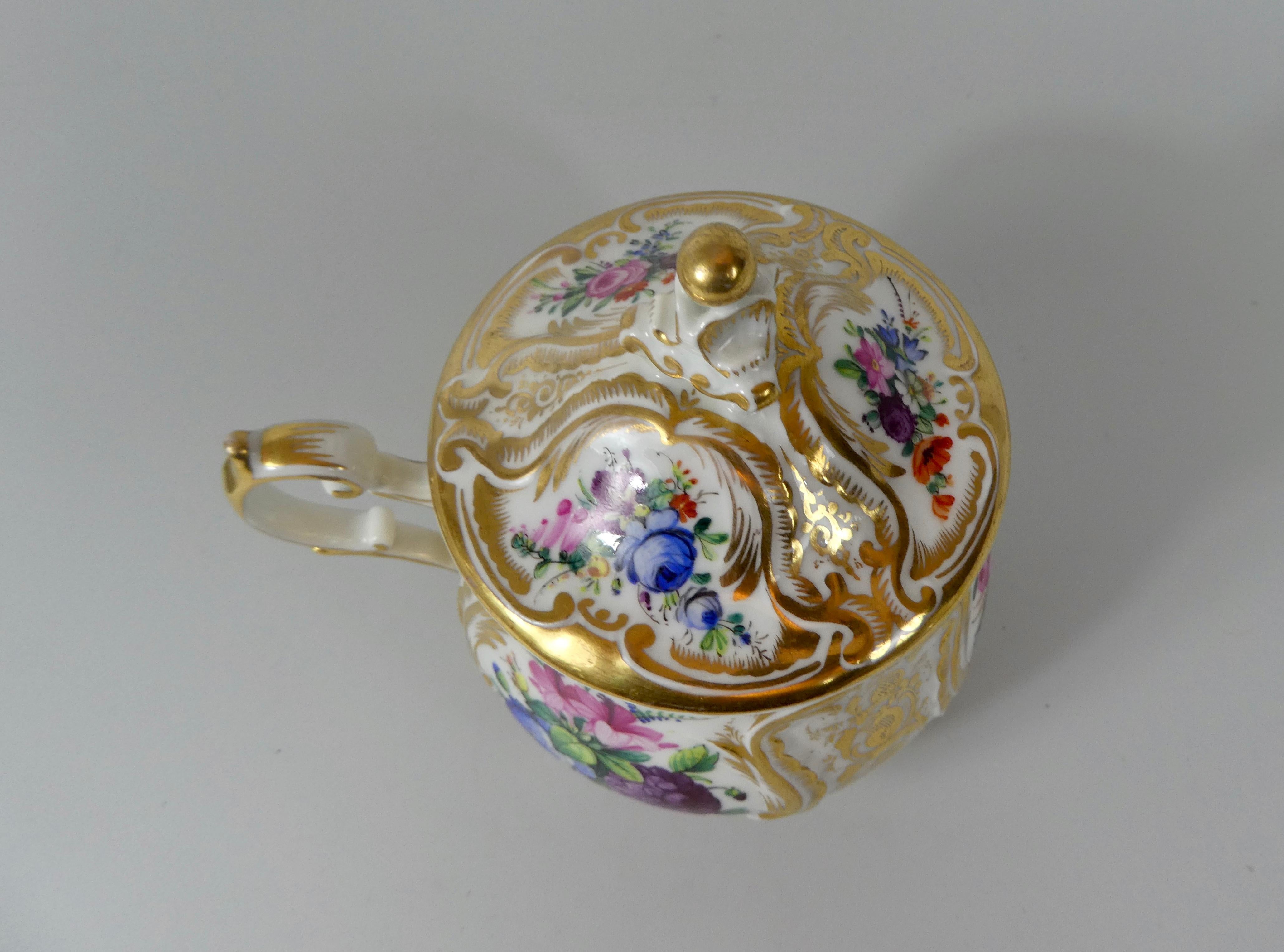 KPM Berlin Porcelain Chocolate Cup, Cover and Stand, circa 1860 4