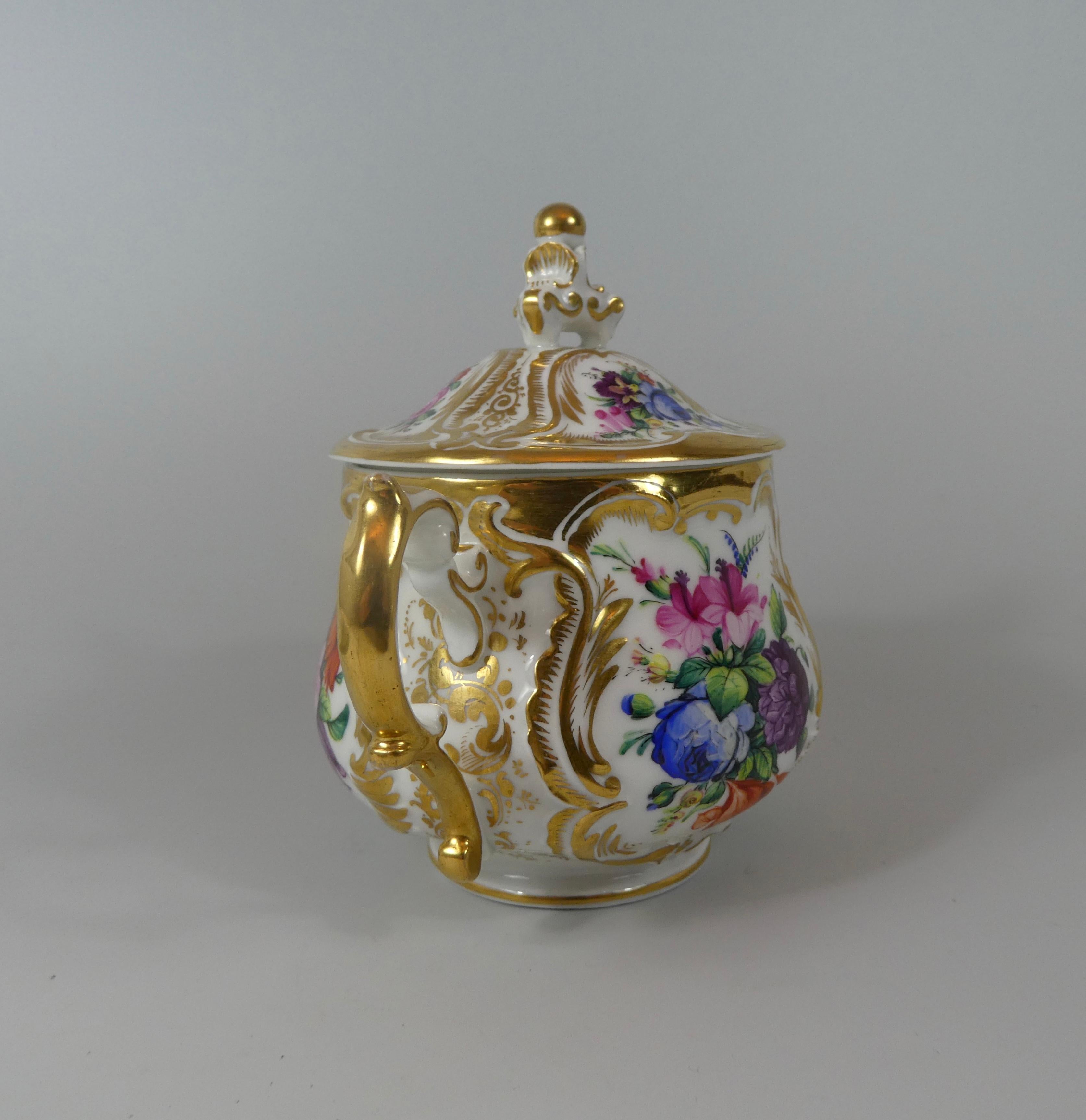 KPM Berlin Porcelain Chocolate Cup, Cover and Stand, circa 1860 5
