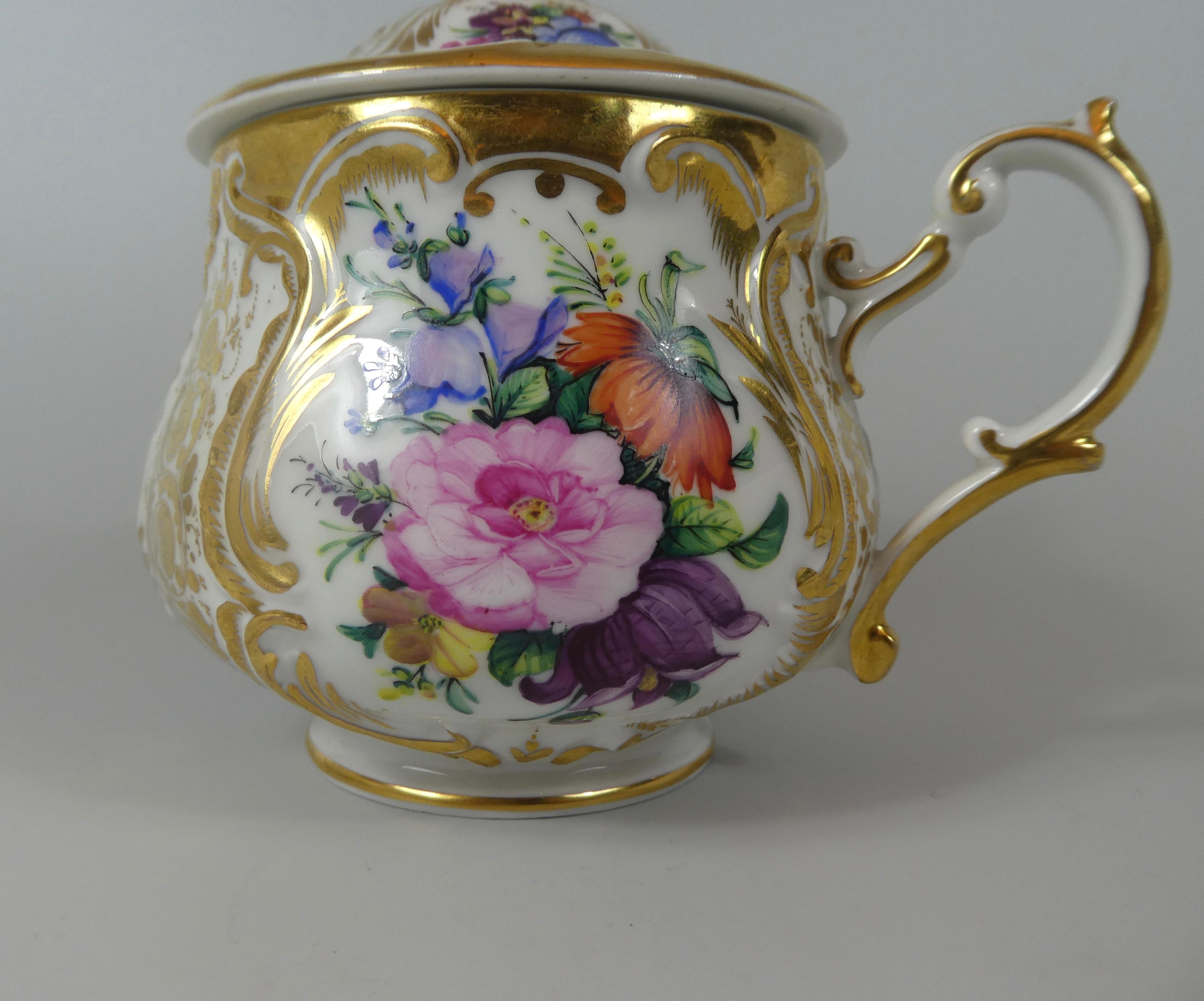 KPM Berlin Porcelain Chocolate Cup, Cover and Stand, circa 1860 6