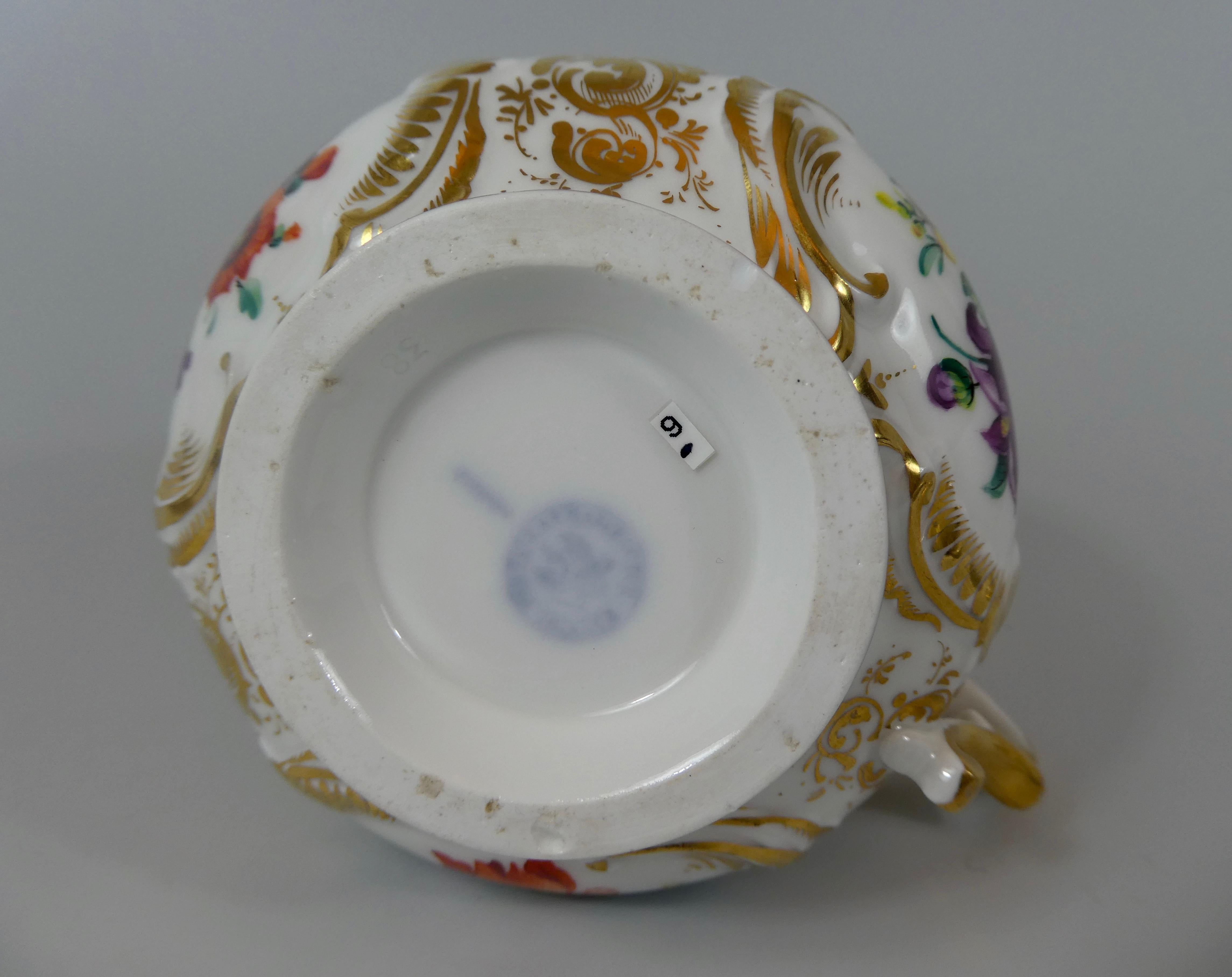 KPM Berlin Porcelain Chocolate Cup, Cover and Stand, circa 1860 8